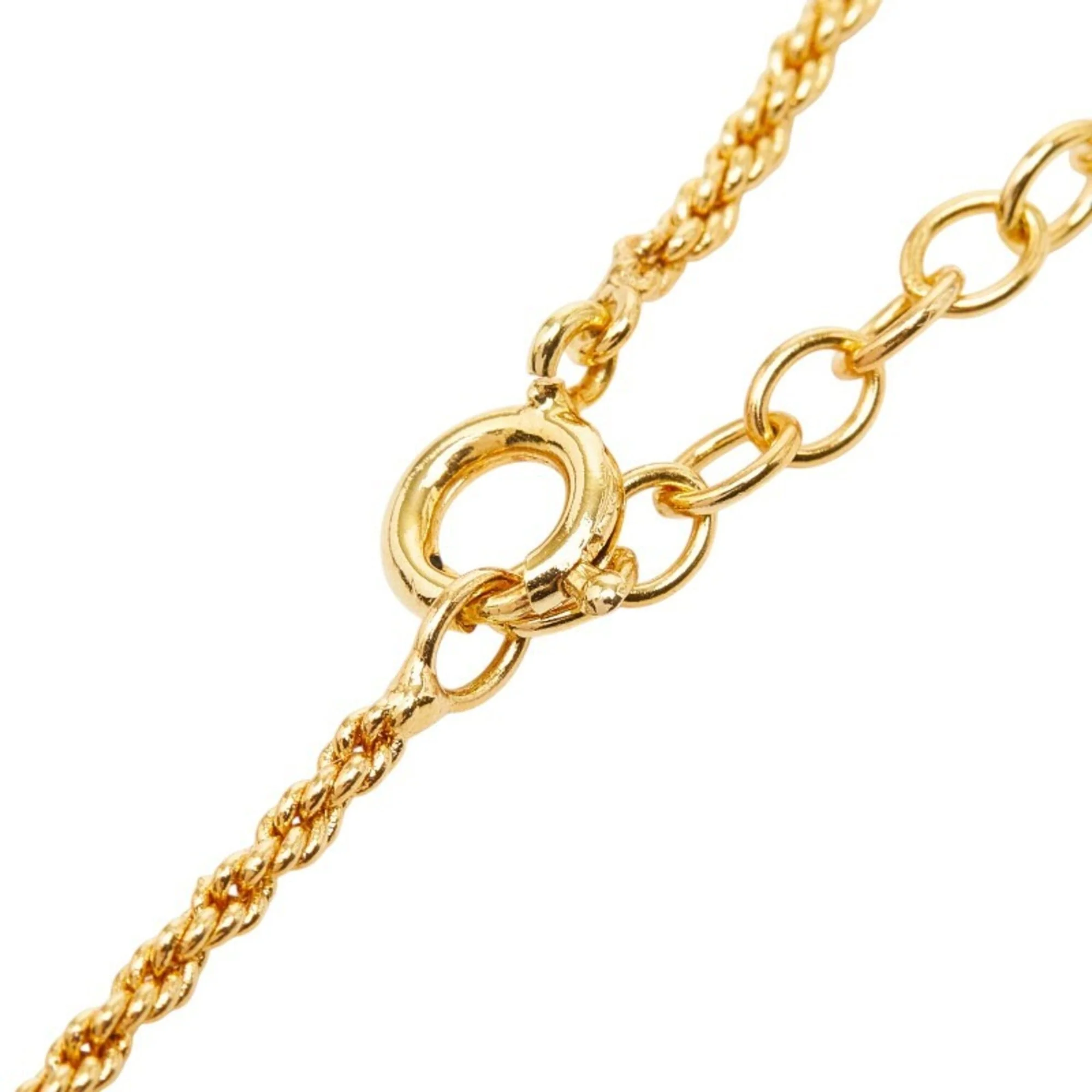 Pendant Necklace Gold and Rhinestone - Image 5