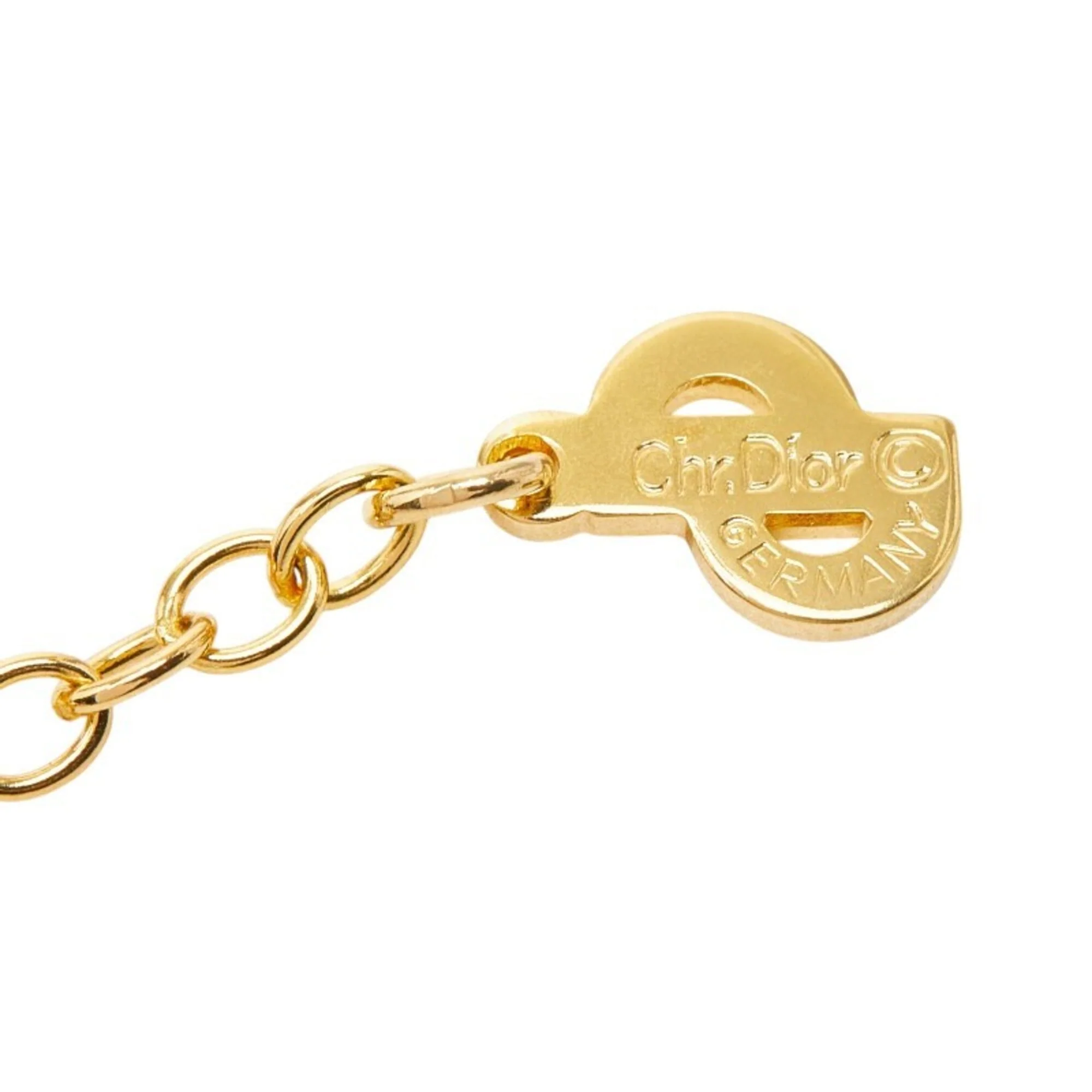 Pendant Necklace Gold and Rhinestone - Image 6