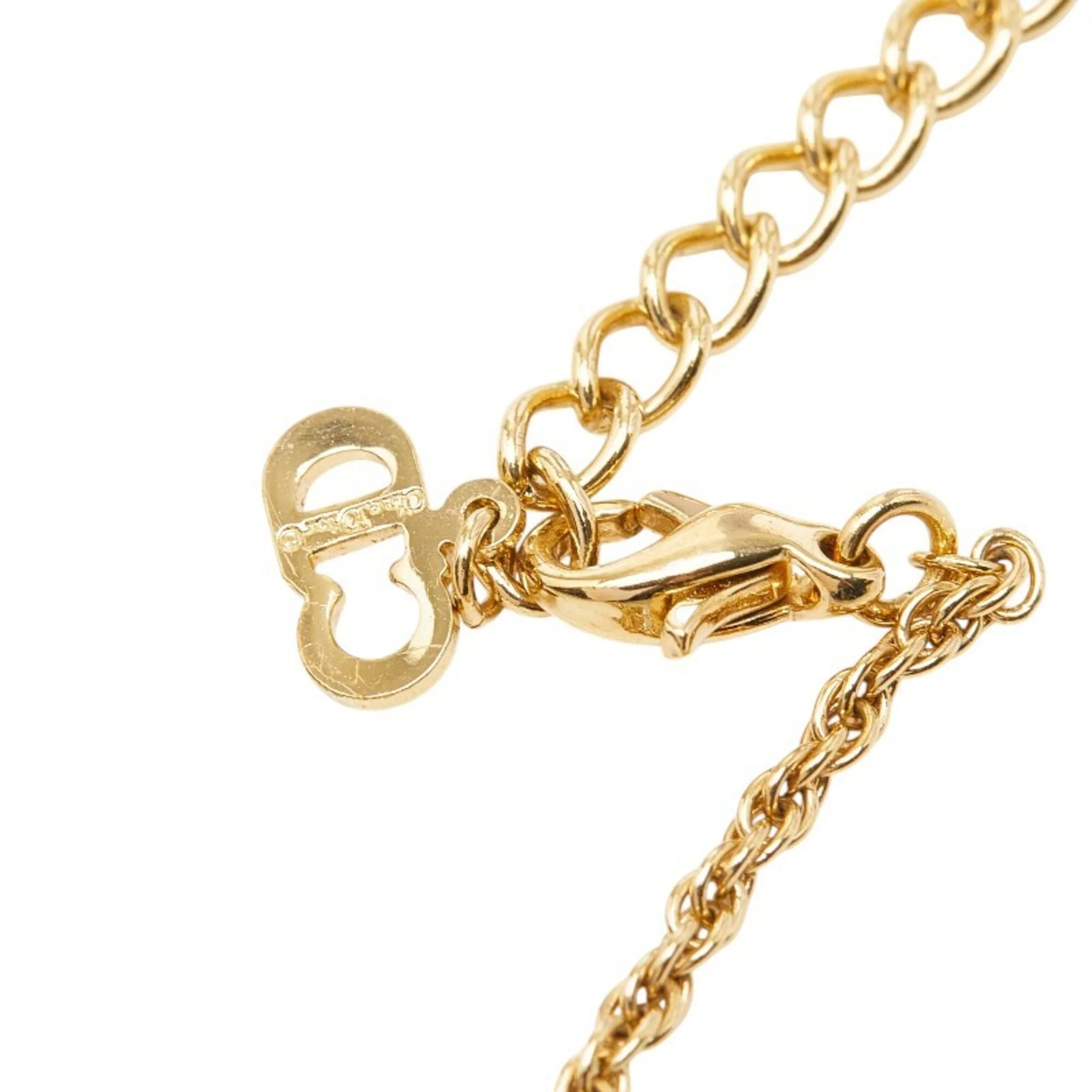 Pendant Necklace Gold and Rhinestone - Image 5