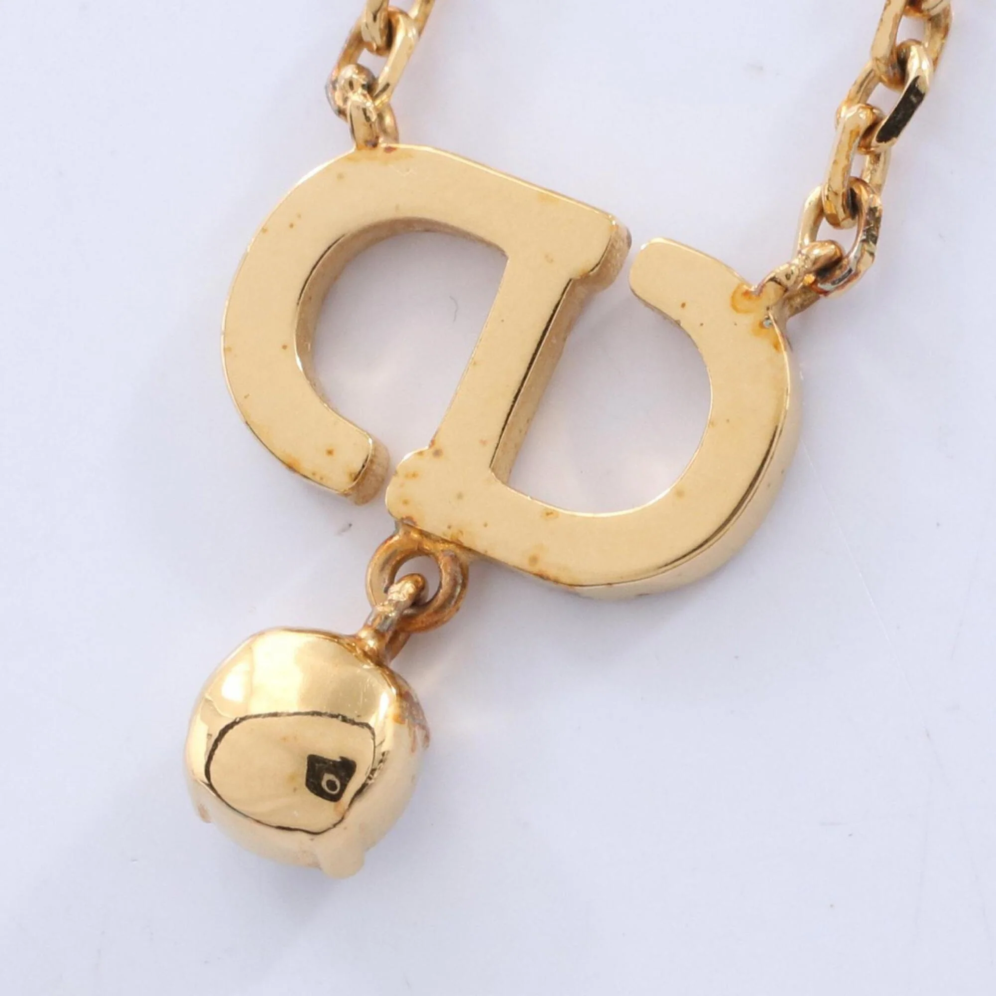 Pendant Necklace Gold and Rhinestone - Image 2