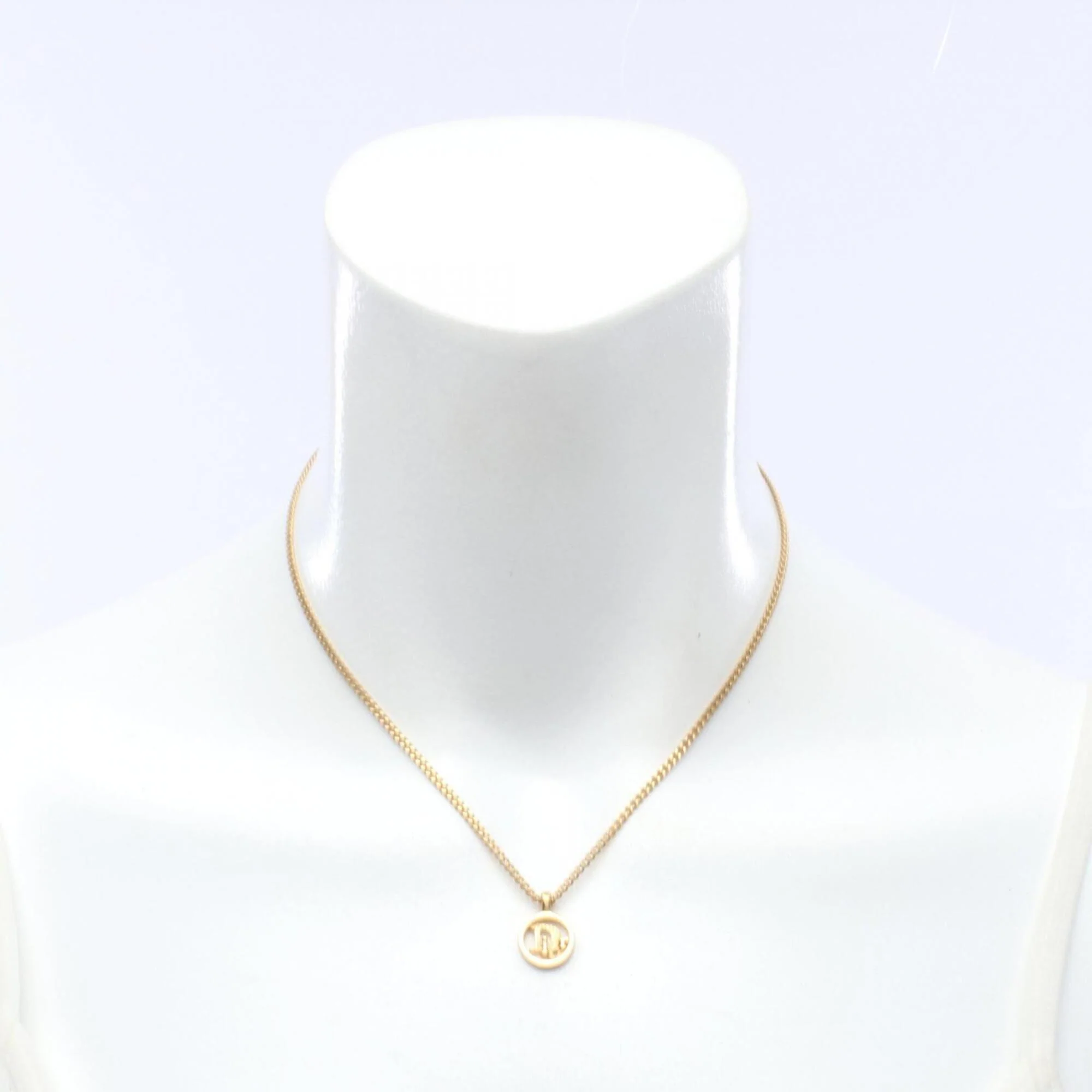 Pendant Necklace Gold and Rhinestone - Image 5