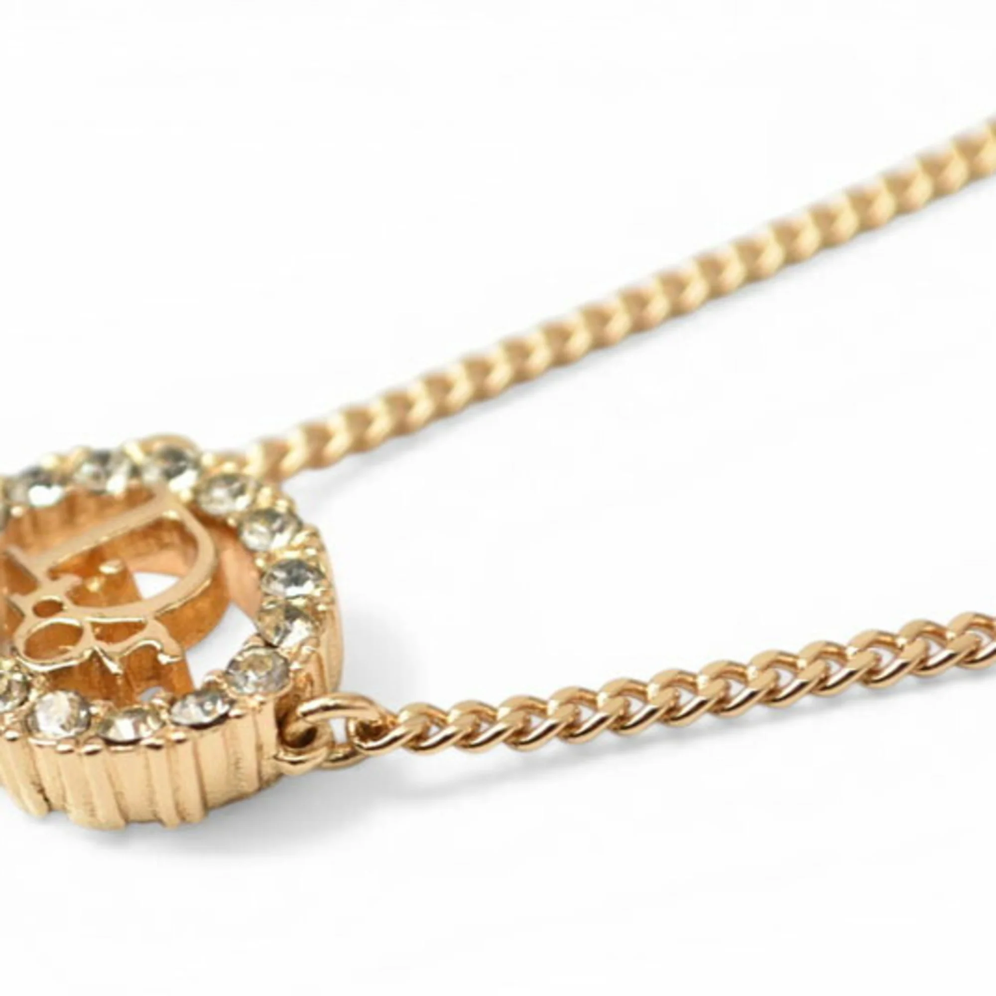 Pendant Necklace Gold and Rhinestone - Image 5