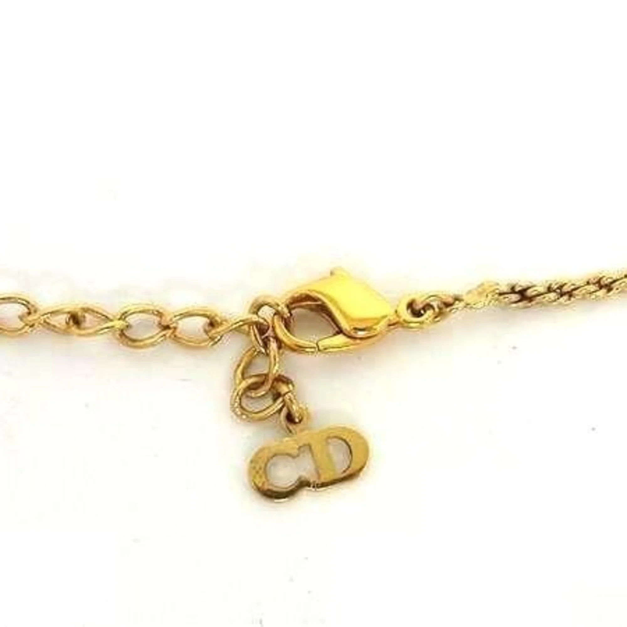 Pendant Necklace Gold Metal with Rhinestone - Image 3