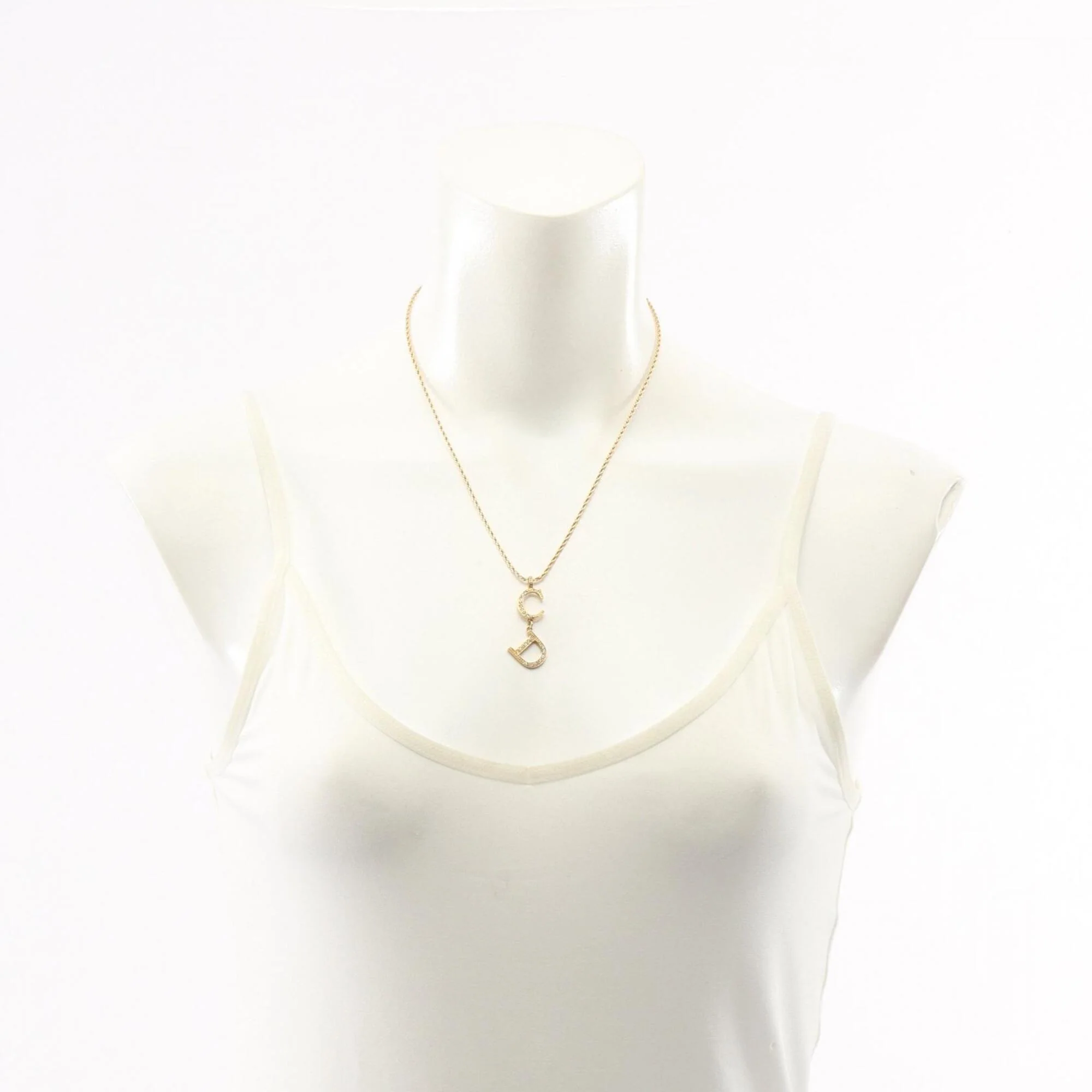Pendant Necklace Gold Plated with Rhinestone - Image 6