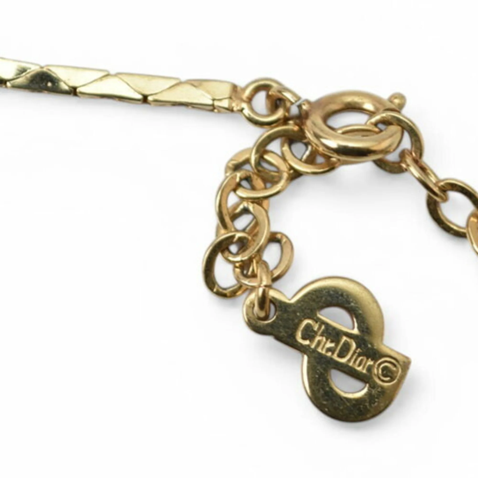 Pendant Necklace Gold V-Shaped With Rhinestone - Image 5