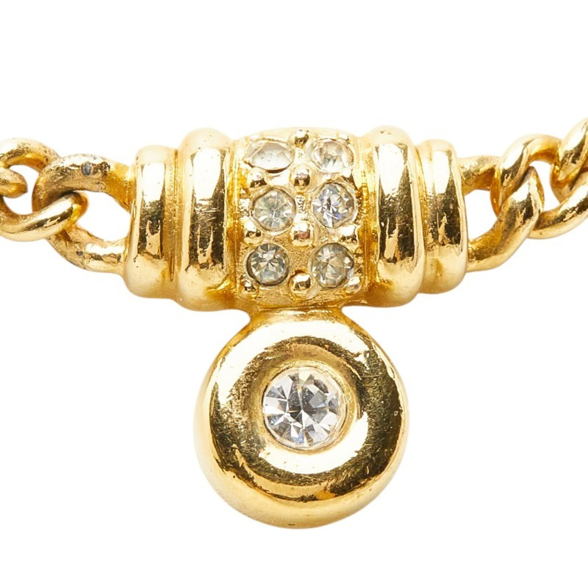 Pendant Necklace Gold with Rhinestone - Image 2