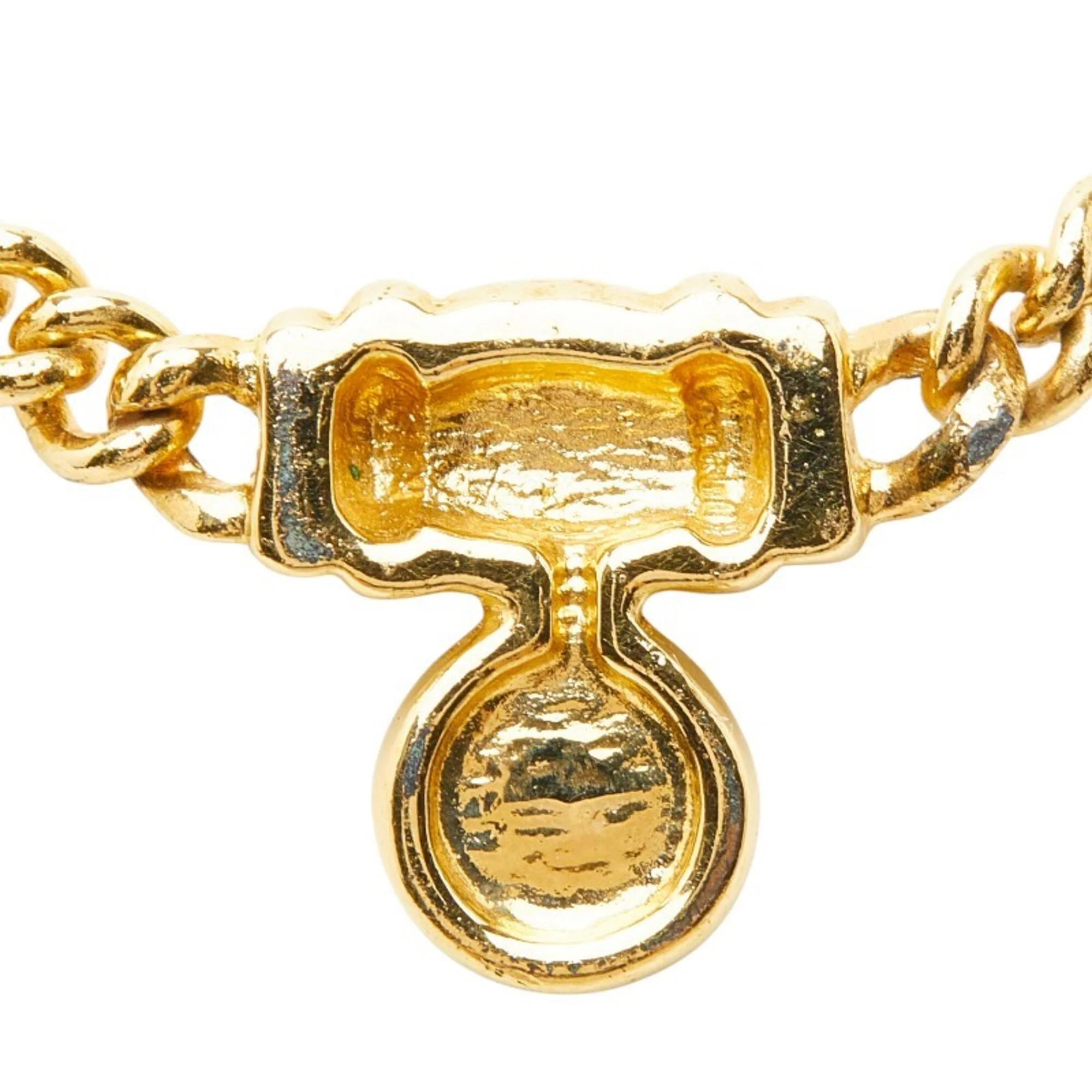 Pendant Necklace Gold with Rhinestone - Image 3