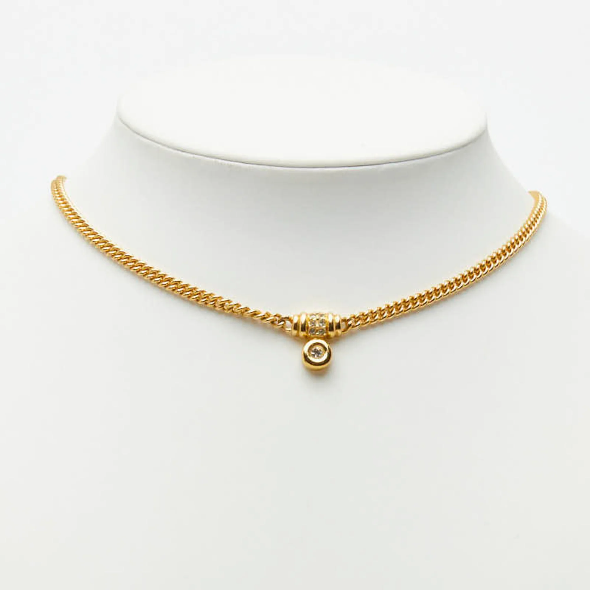 Pendant Necklace Gold with Rhinestone - Image 7