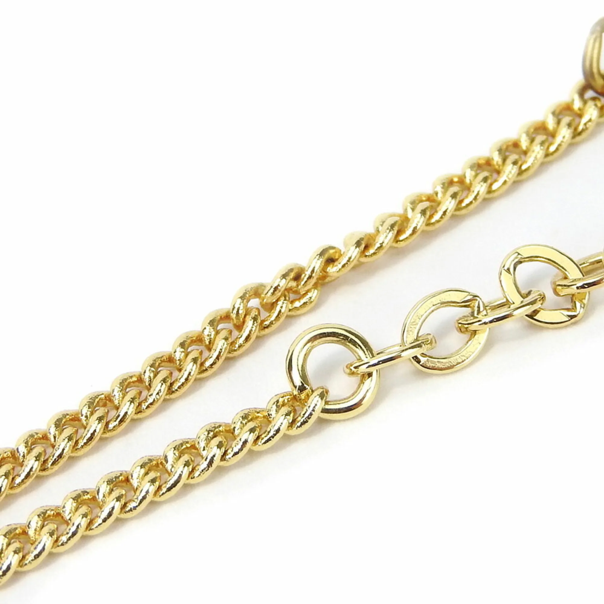 Pendant Necklace Metal Black and Gold with Rhinestone - Image 6