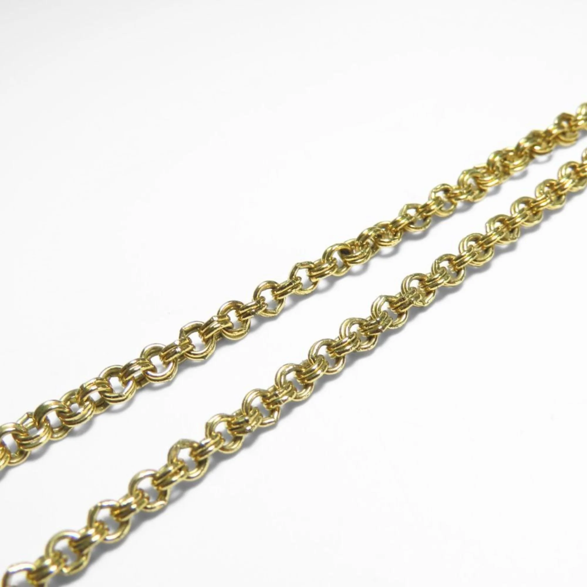Pendant Necklace Metal Gold and Rhinestone - Image 6