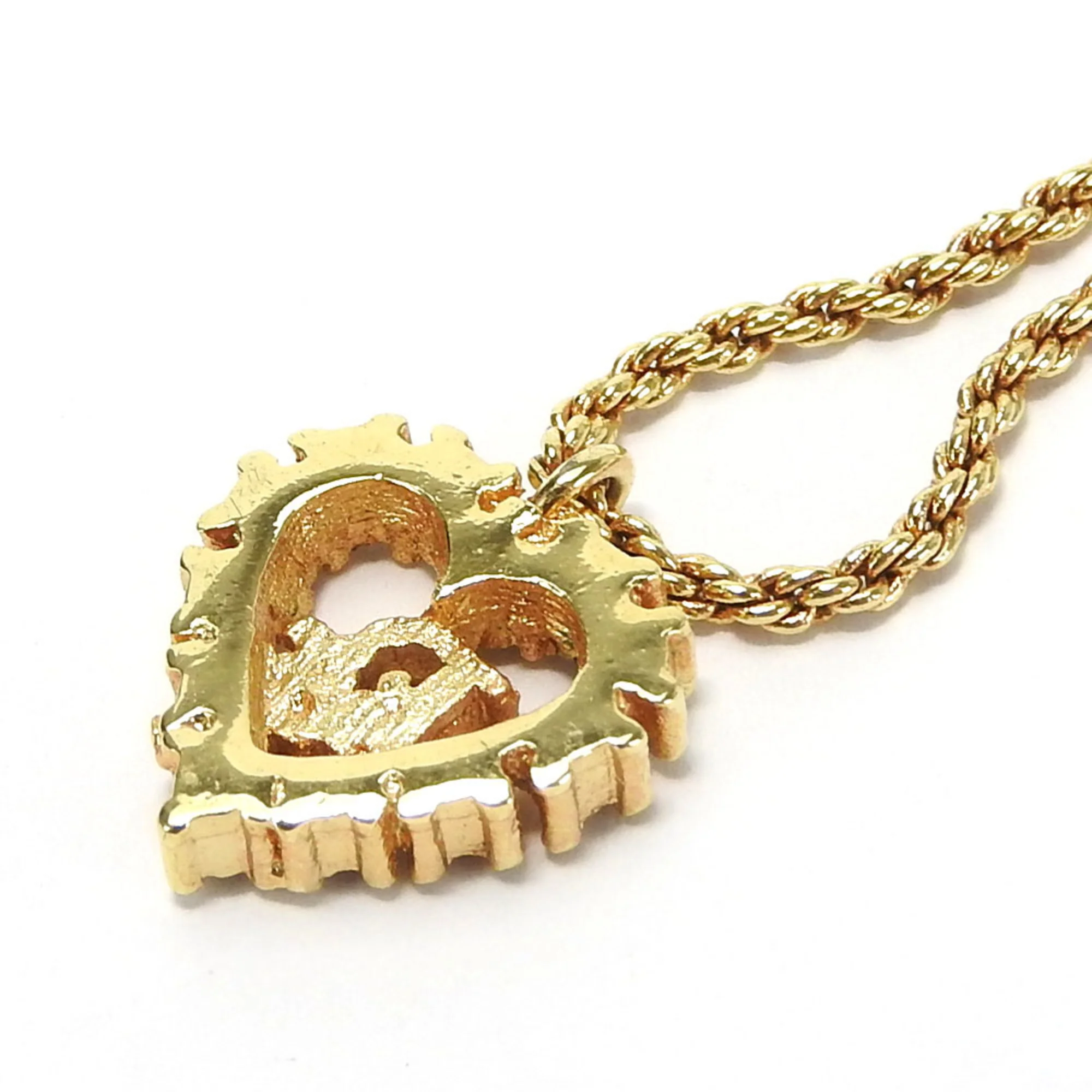 Pendant Necklace Metal Gold with Rhinestone - Image 4