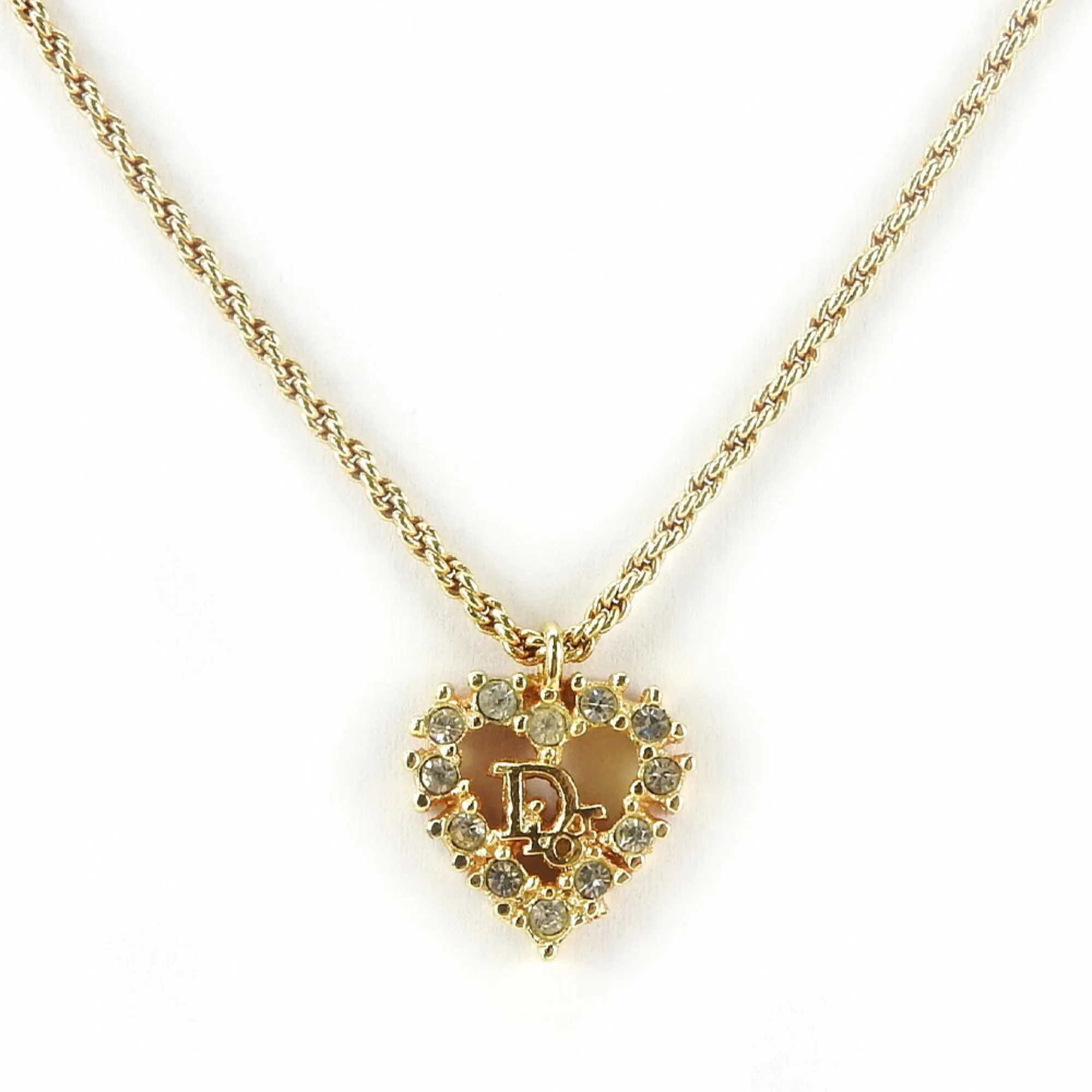 Pendant Necklace Metal Gold with Rhinestone - Image 9