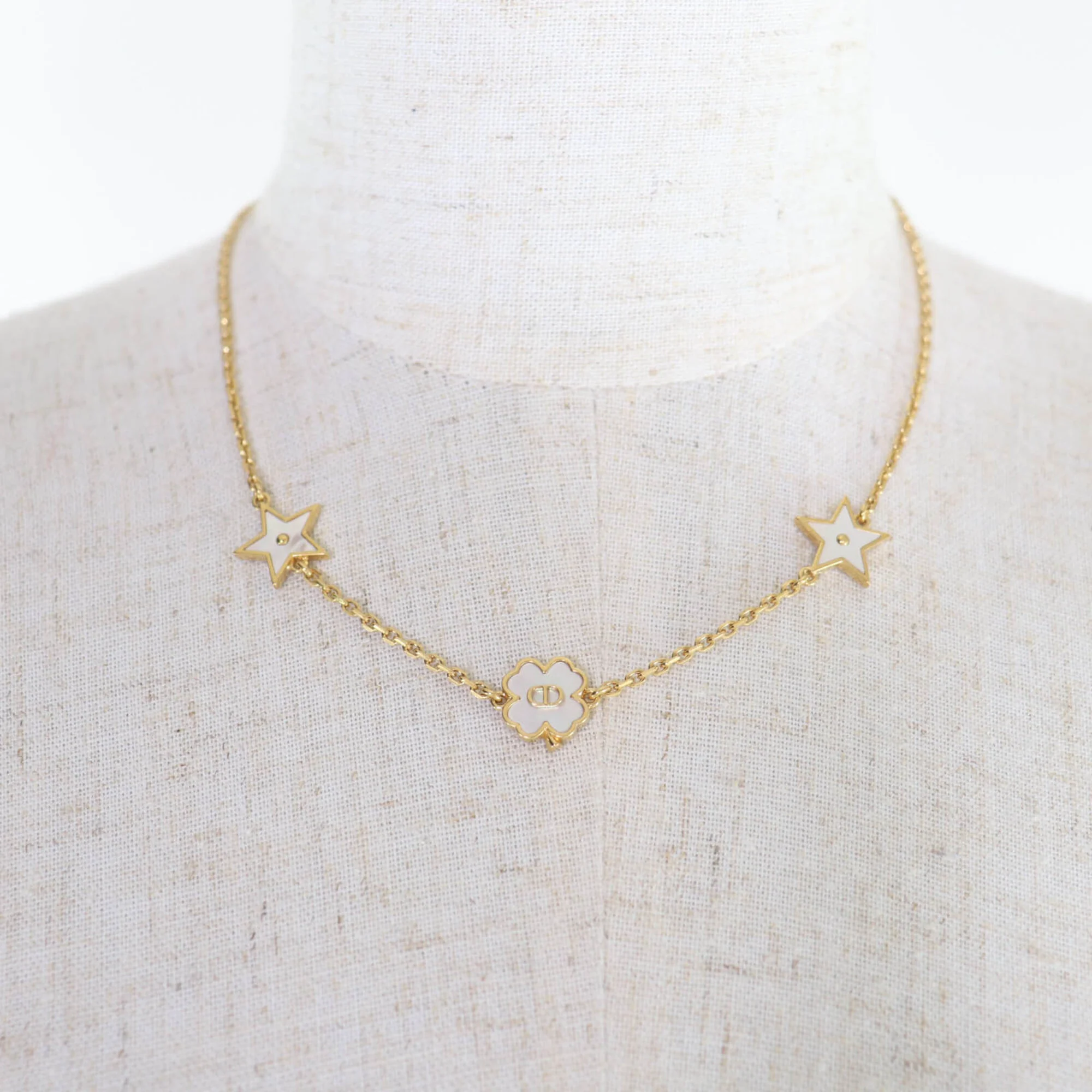 Pendant Necklace Mother Of Pearl Gold - Image 3