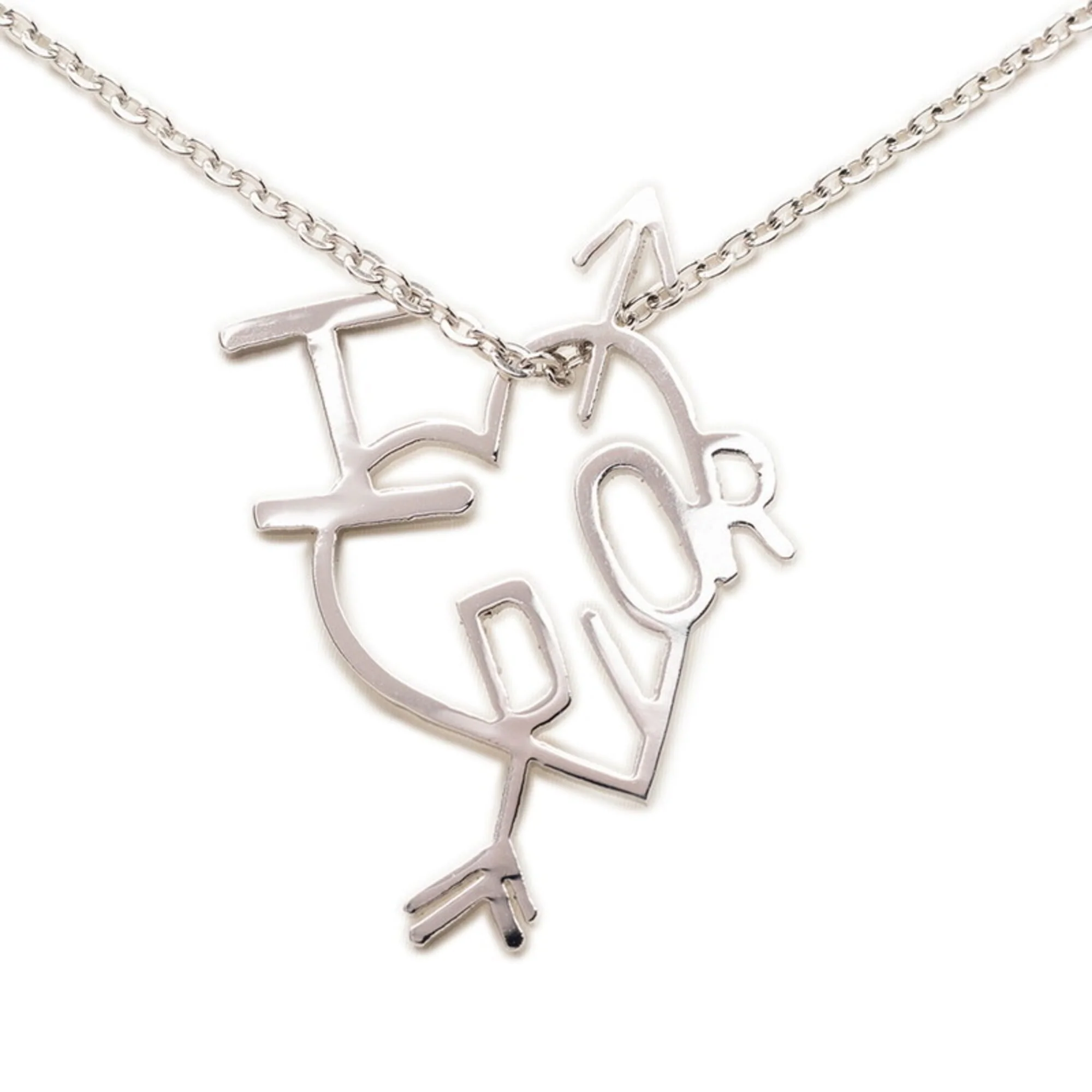 Pendant Necklace Silver Metal