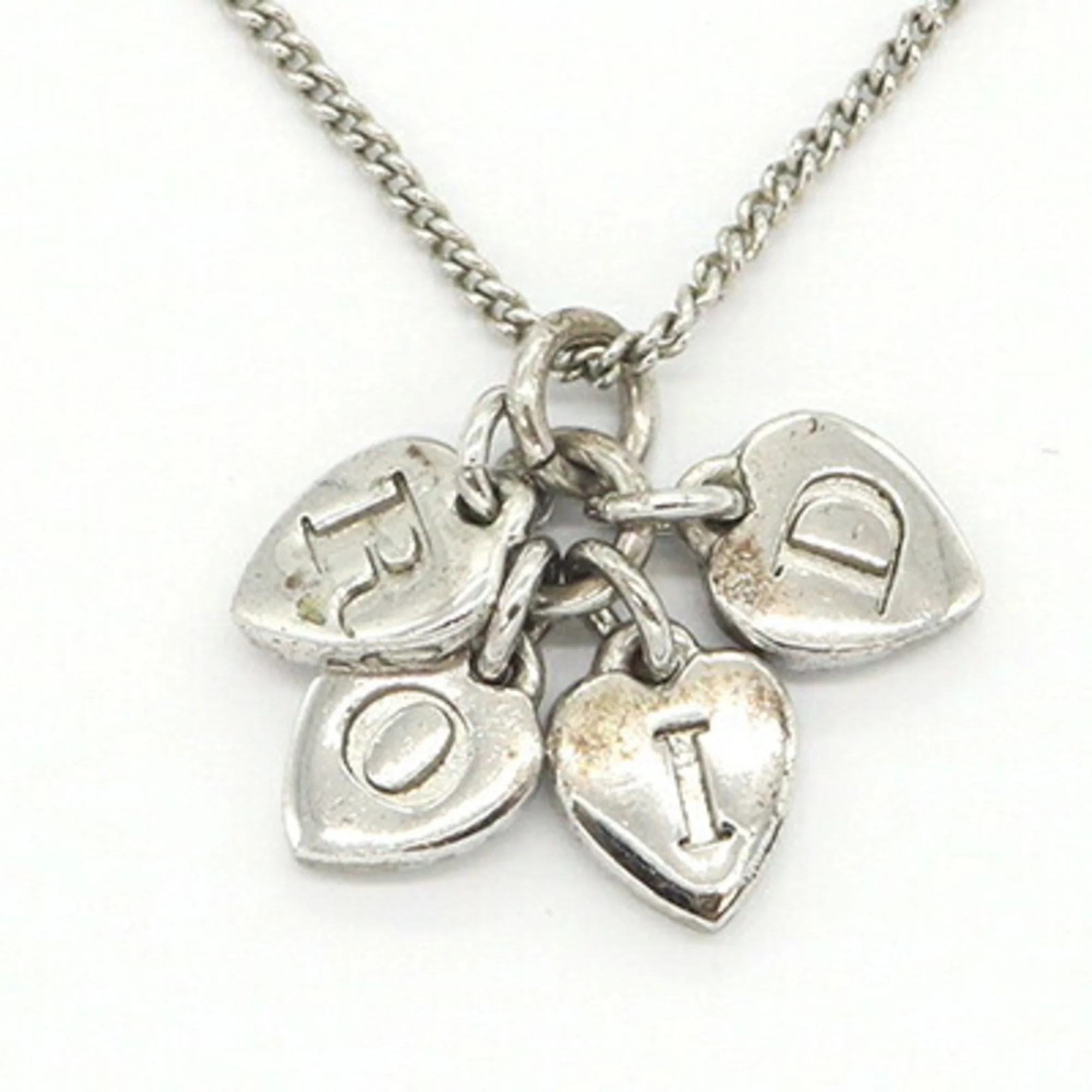 Pendant Necklace Silver Metal Heart - Image 2