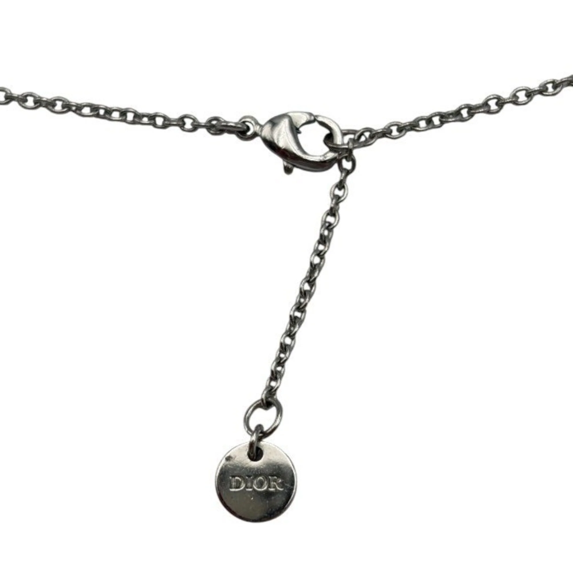 Pendant Necklace Sterling Silver and Rhinestone - Image 4