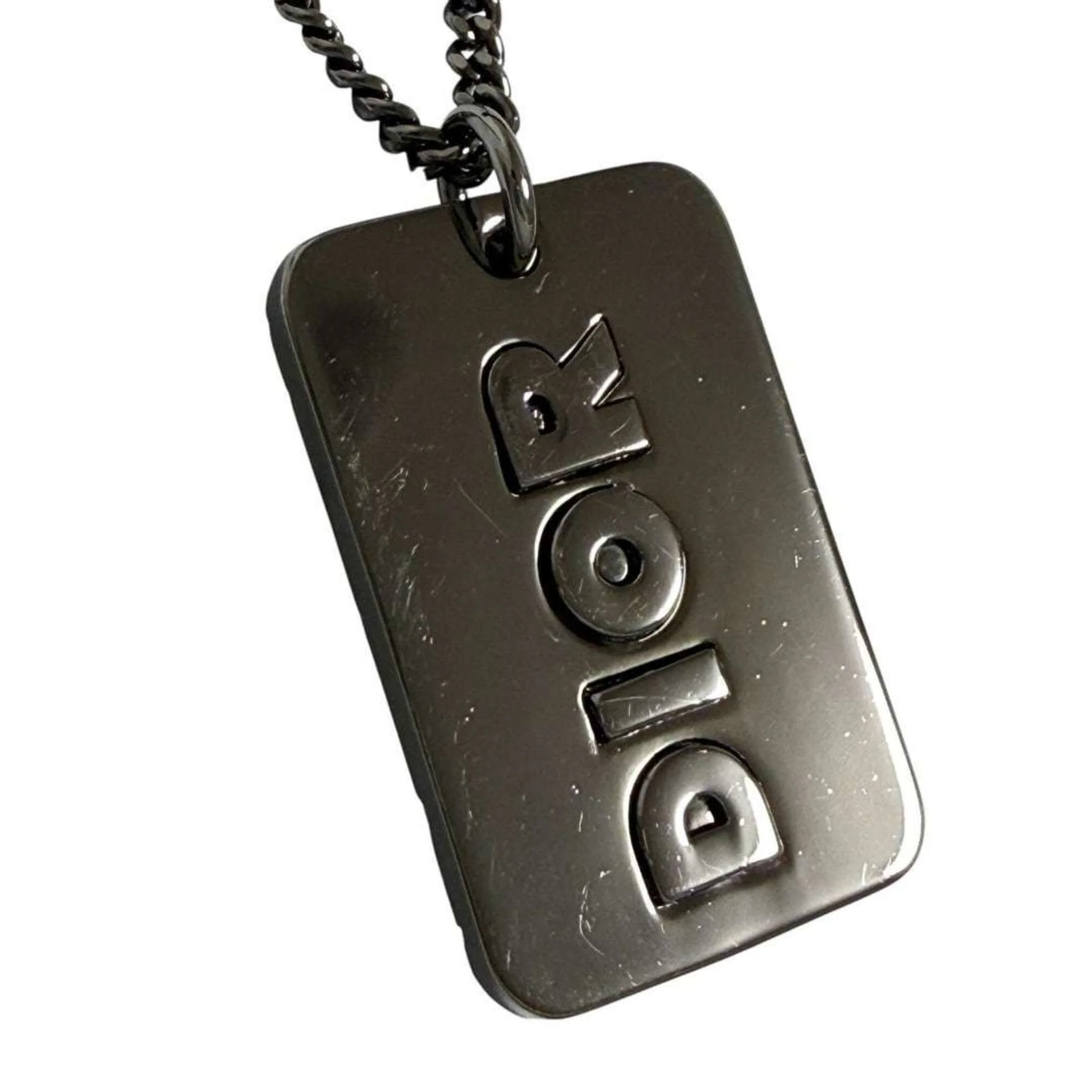 Reversible Pendant Necklace Metal Gunmetal - Image 2
