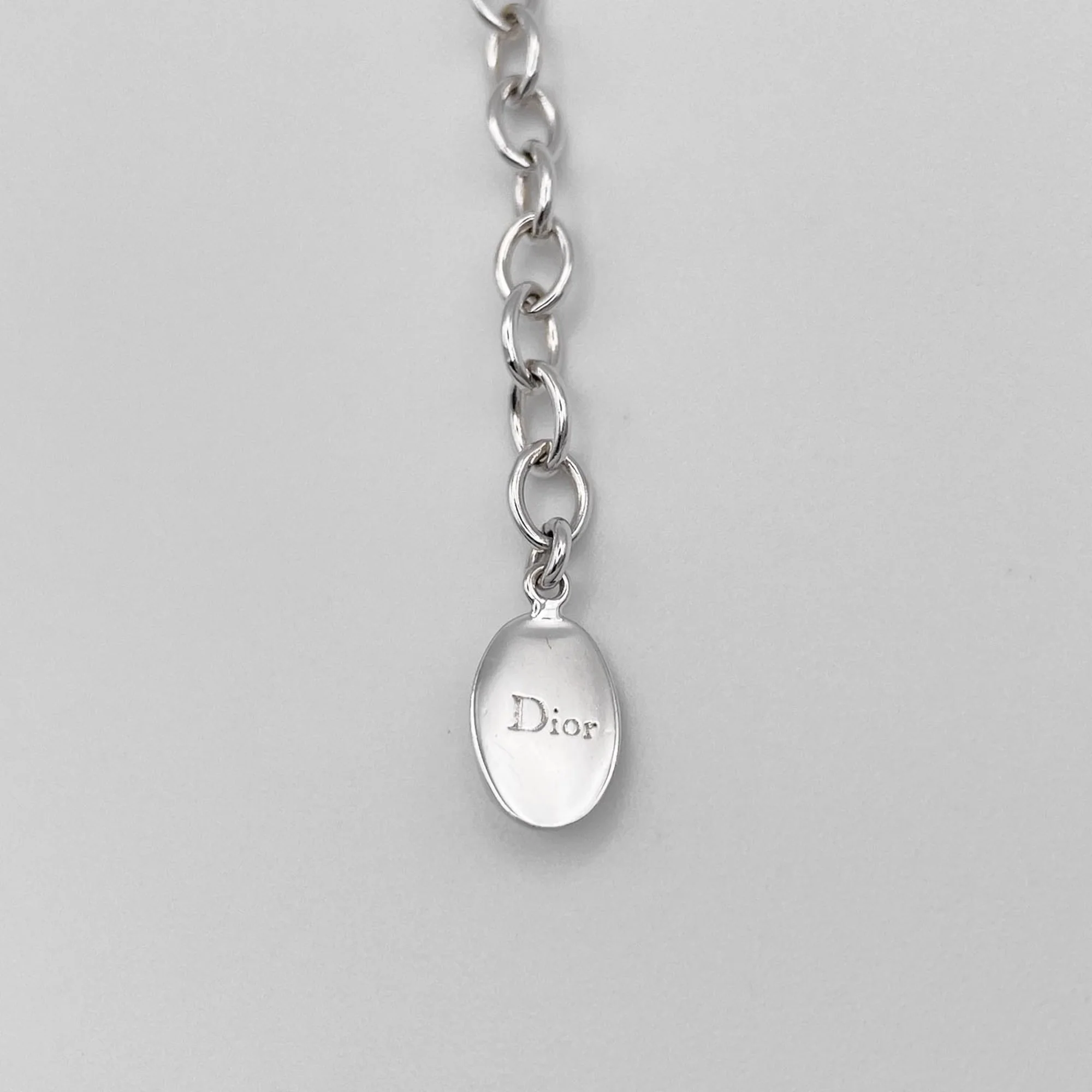 Rose Flower Pendant Necklace Metal Silver - Image 7