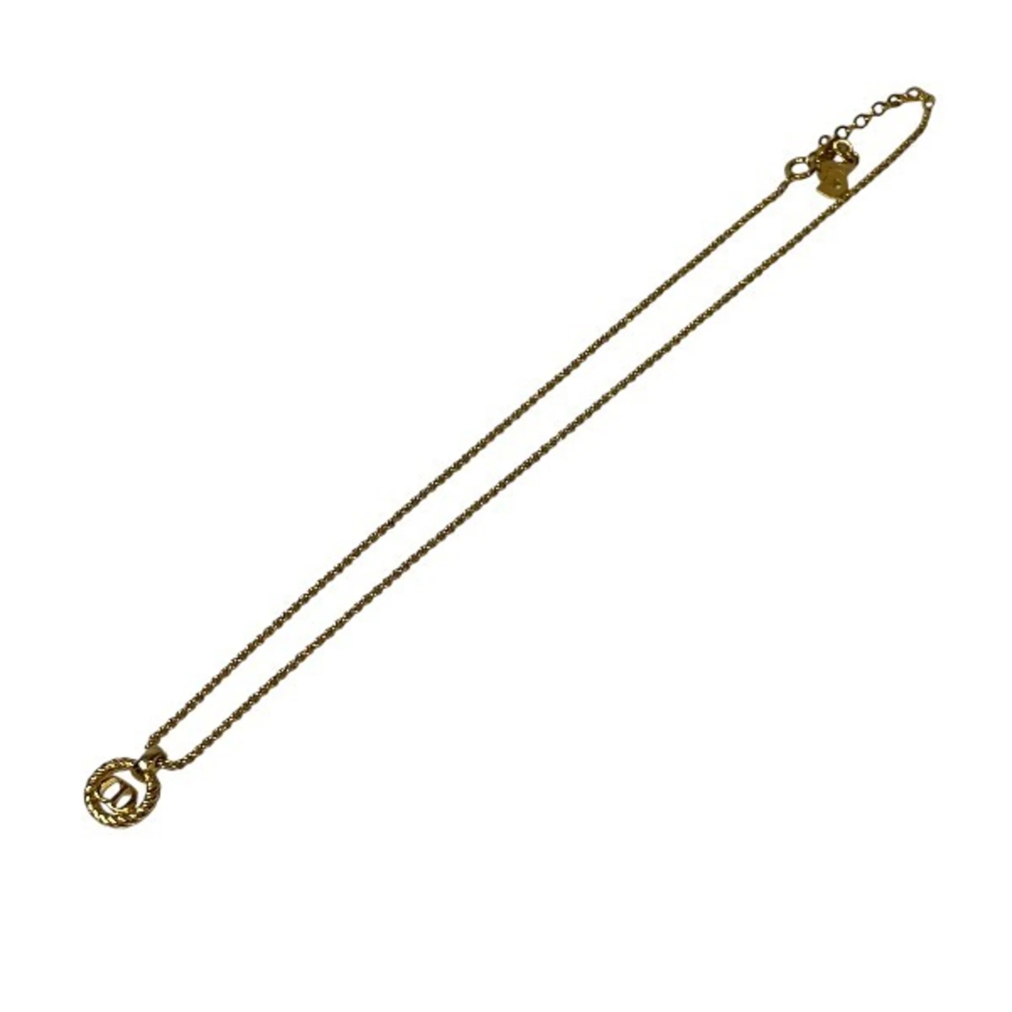 Twist Circle Pendant Necklace Gold - Image 3