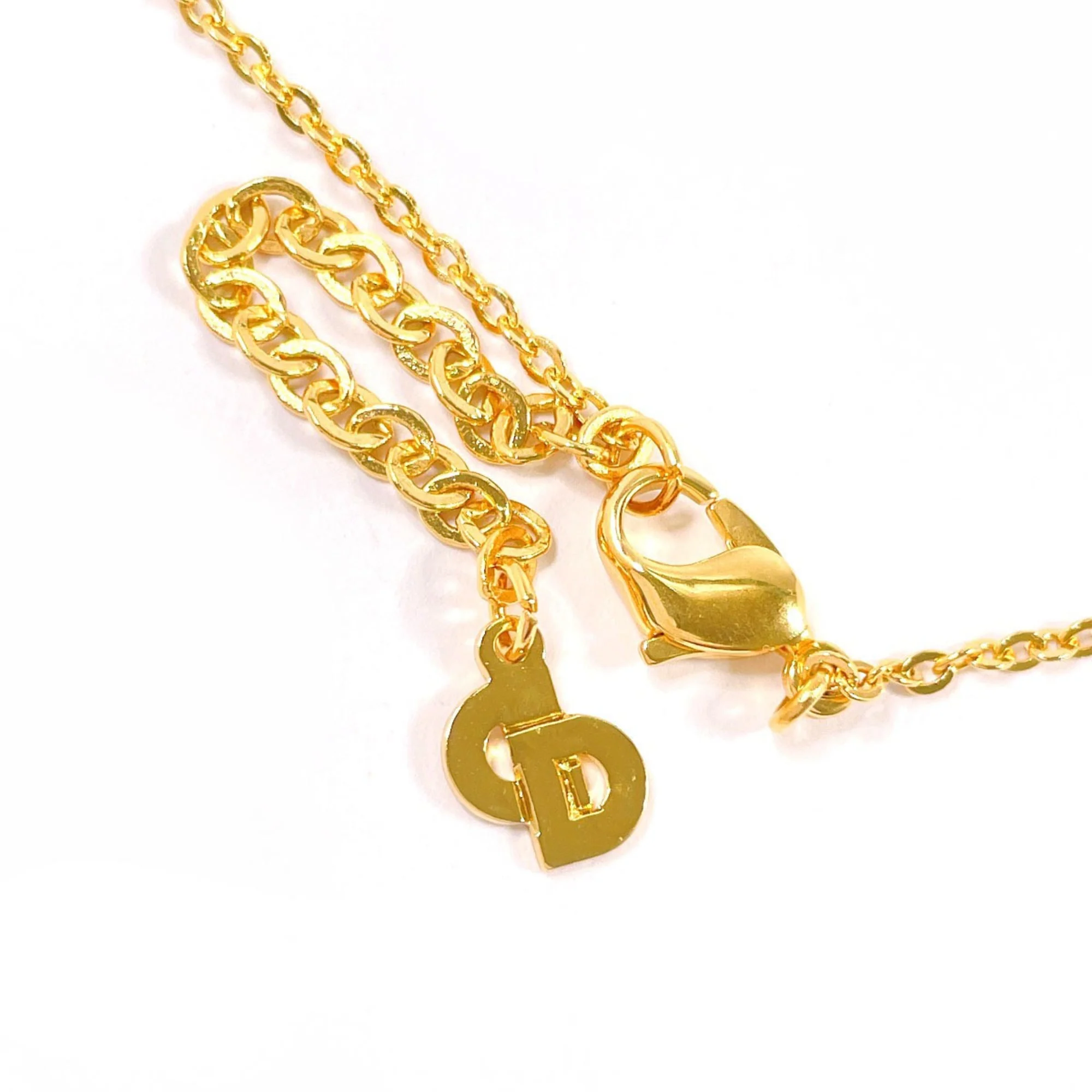 Vintage Heart Pendant Necklace Gold and Rhinestone - Image 4