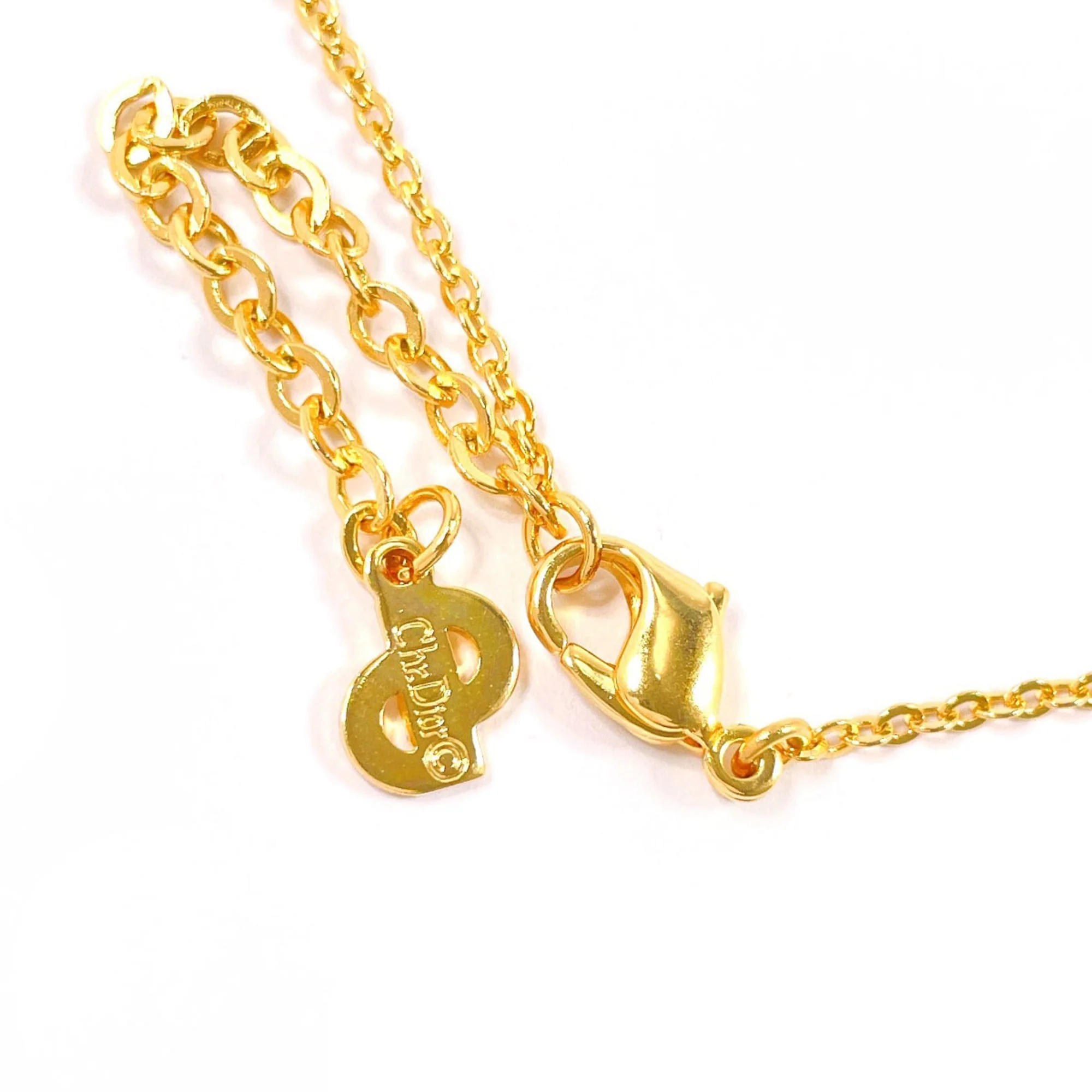 Vintage Heart Pendant Necklace Gold and Rhinestone - Image 5