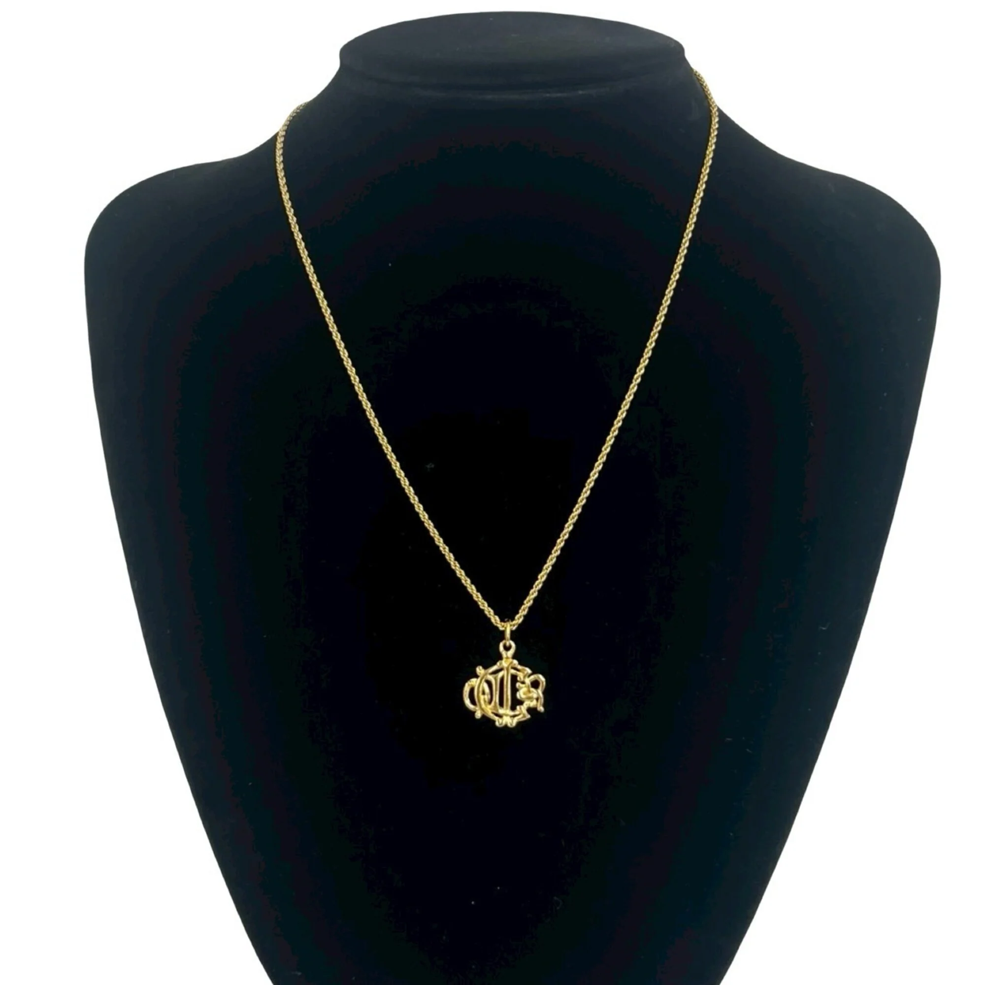 Vintage Pendant Necklace Gold - Image 2
