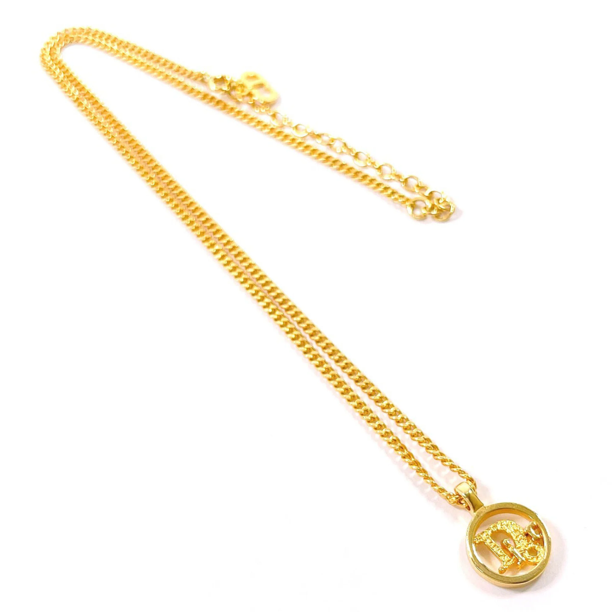 Vintage Pendant Necklace Metal Gold - Image 2