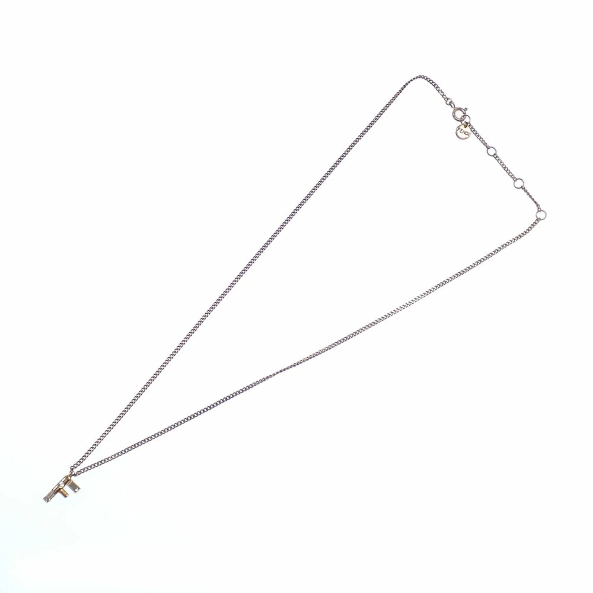 Pendant Necklace Gold with Rhinestones - Image 9
