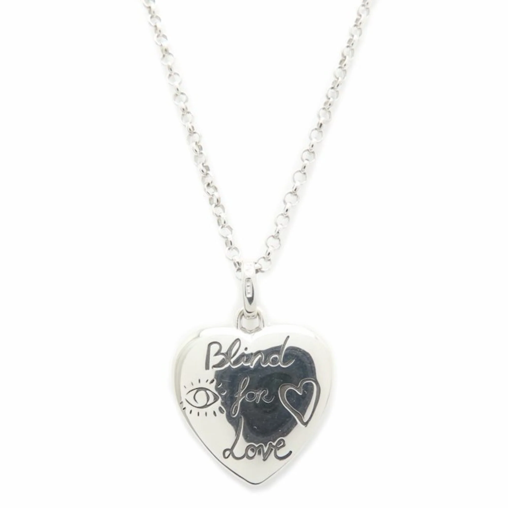 Blind for Love Pendant Necklace Sterling Silver