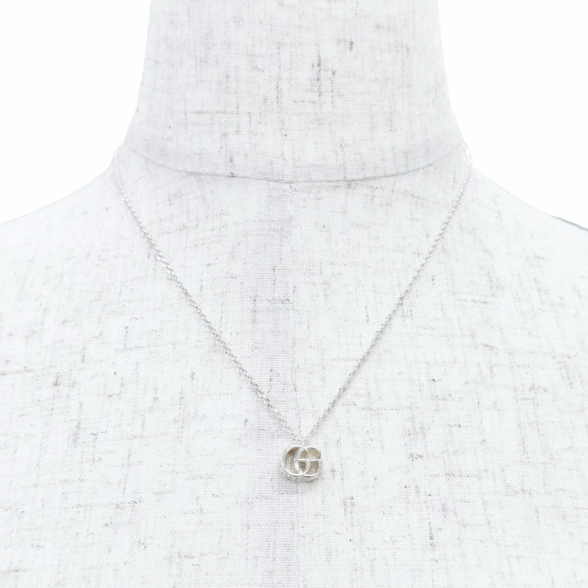 Double G Pendant Necklace Sterling Silver - Image 3