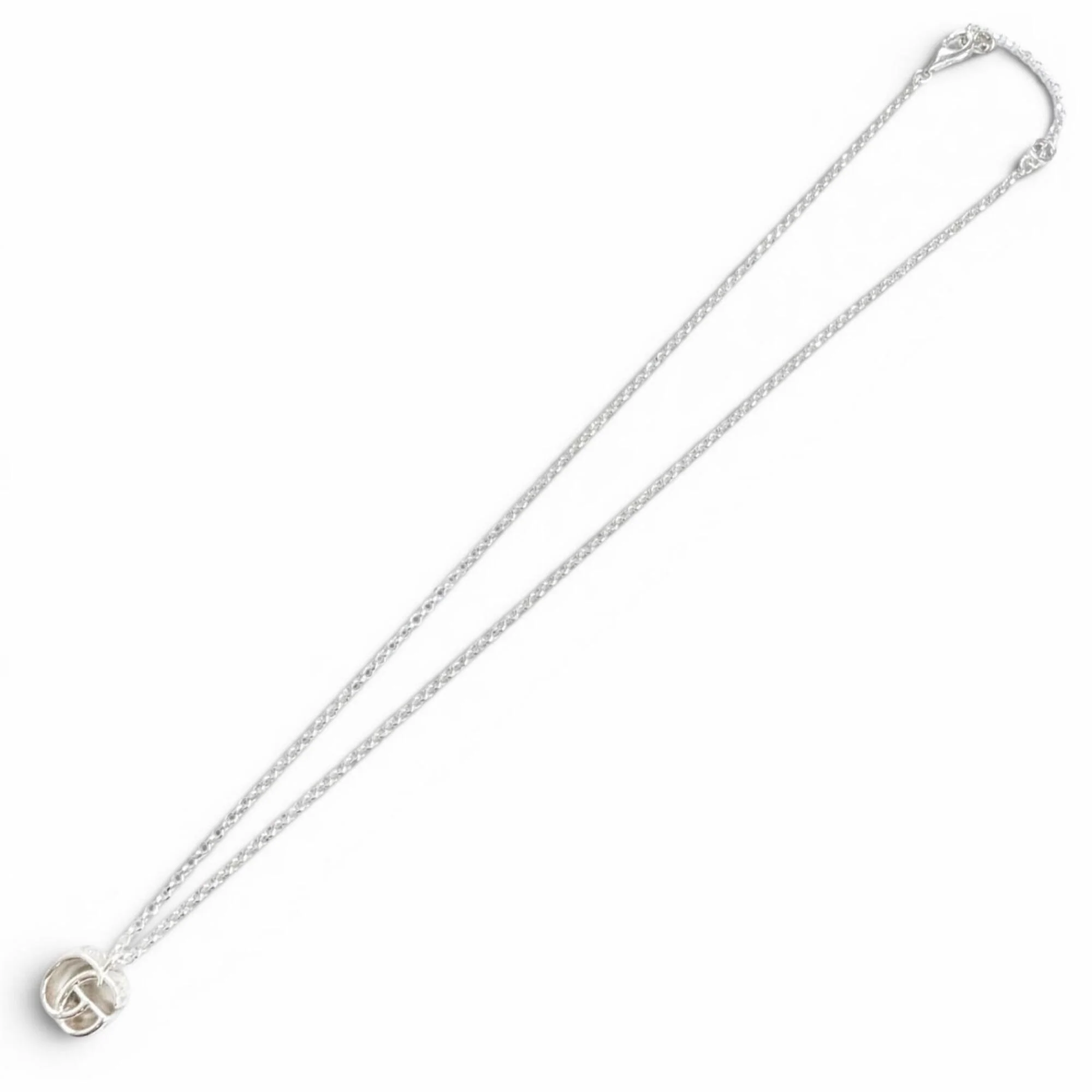 Double G Pendant Necklace Sterling Silver - Image 5