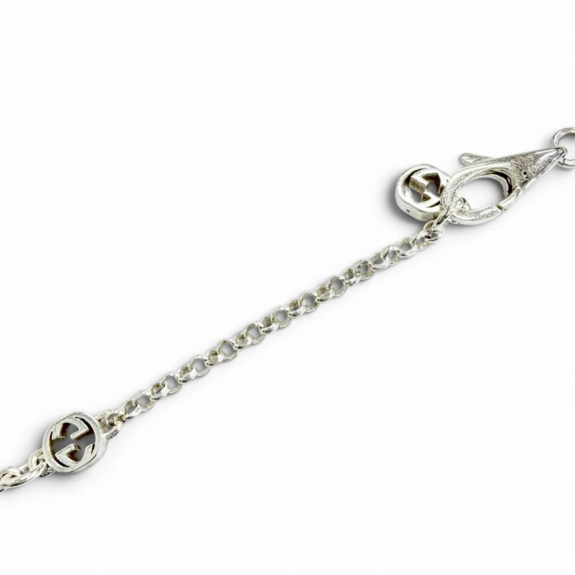 Double G Pendant Necklace Sterling Silver - Image 7