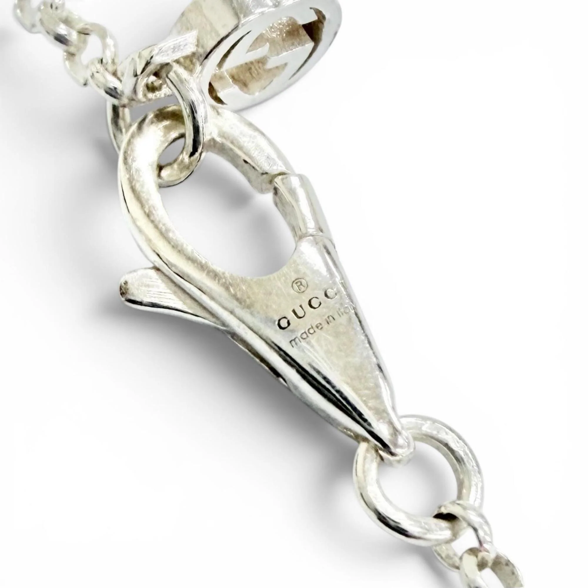 Double G Pendant Necklace Sterling Silver - Image 8
