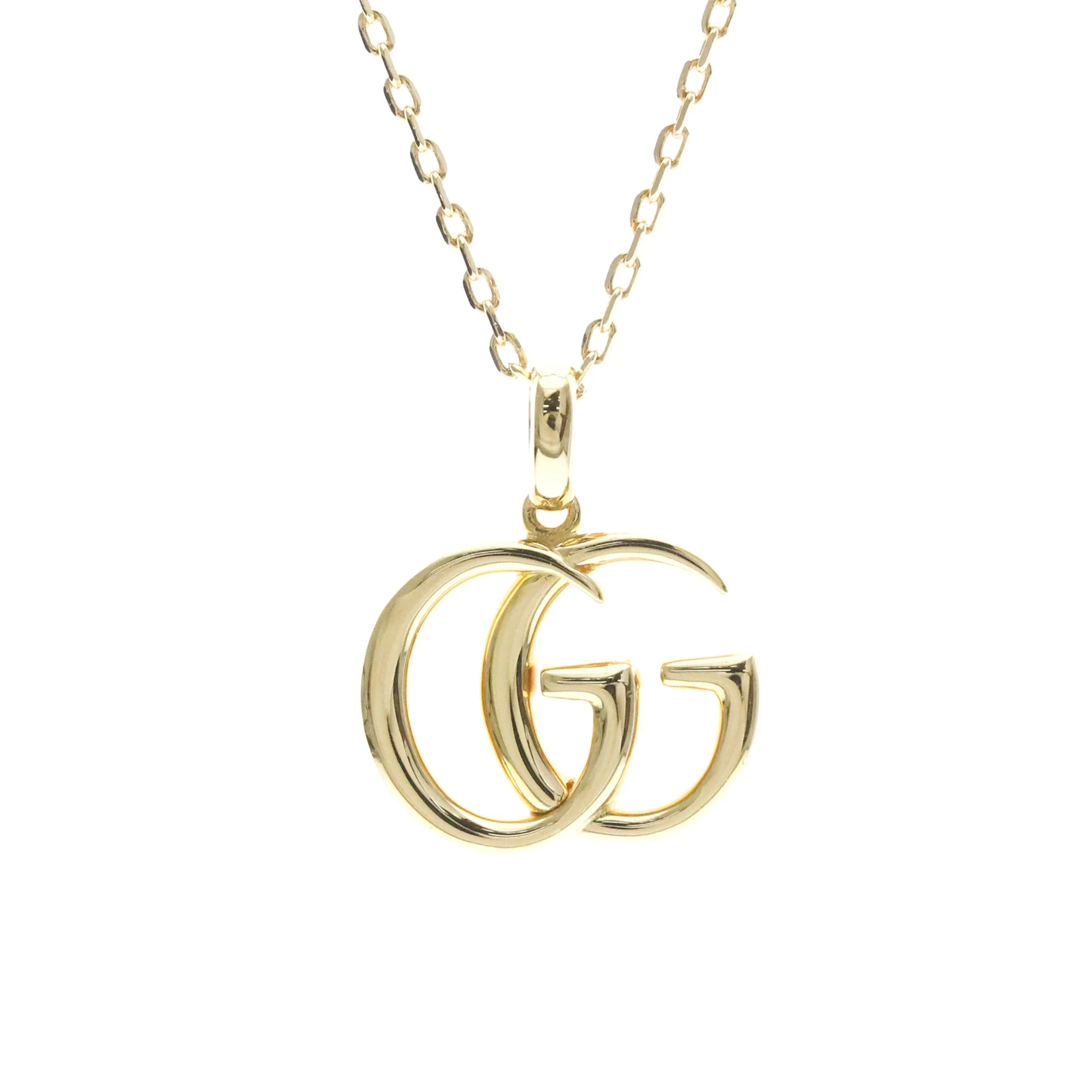 Double GG Pendant Necklace 18K Yellow Gold