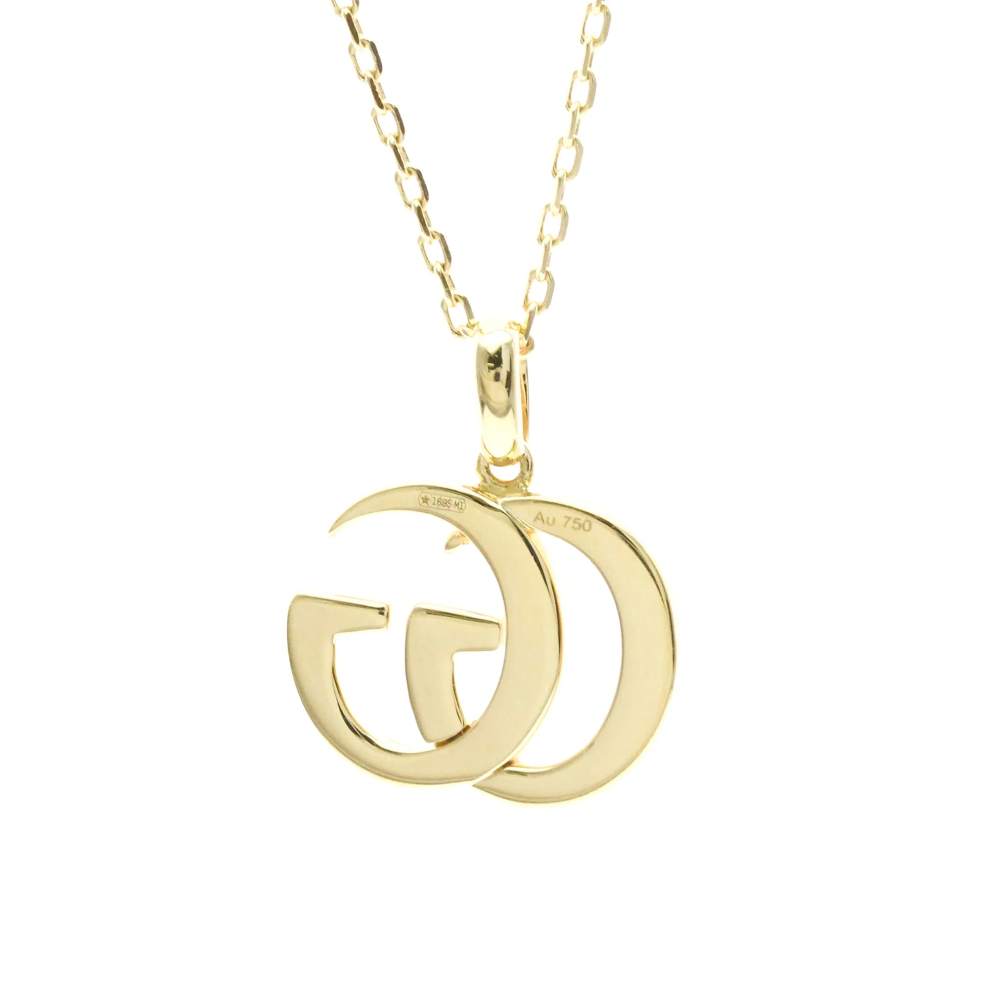 Double GG Pendant Necklace 18K Yellow Gold - Image 2