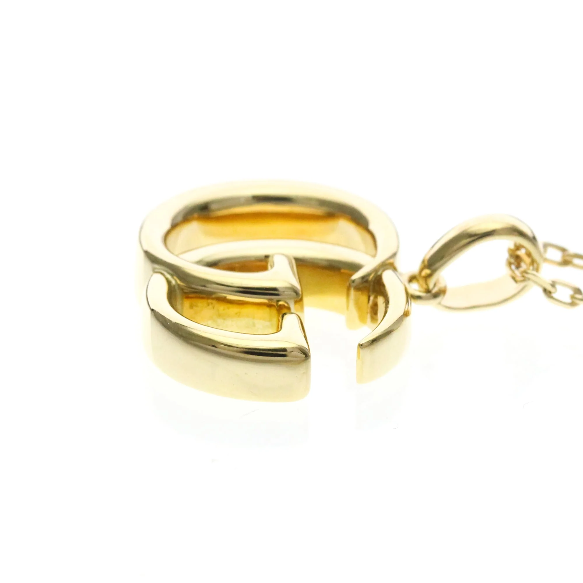 Double GG Pendant Necklace 18K Yellow Gold - Image 3