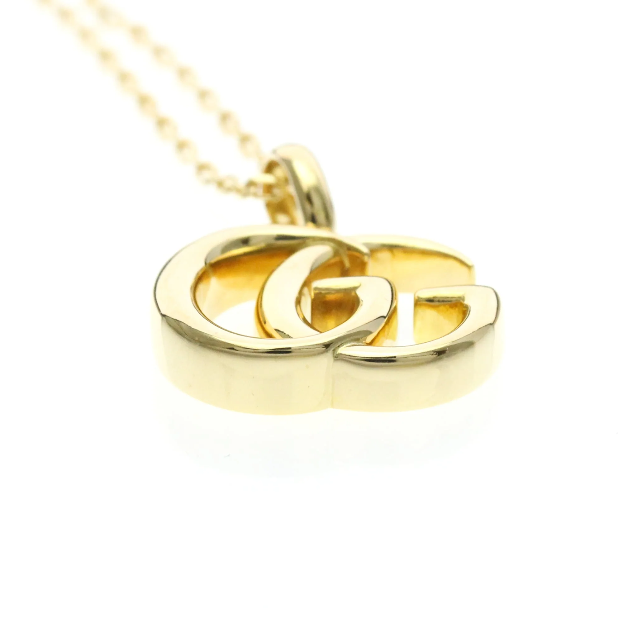 Double GG Pendant Necklace 18K Yellow Gold - Image 4