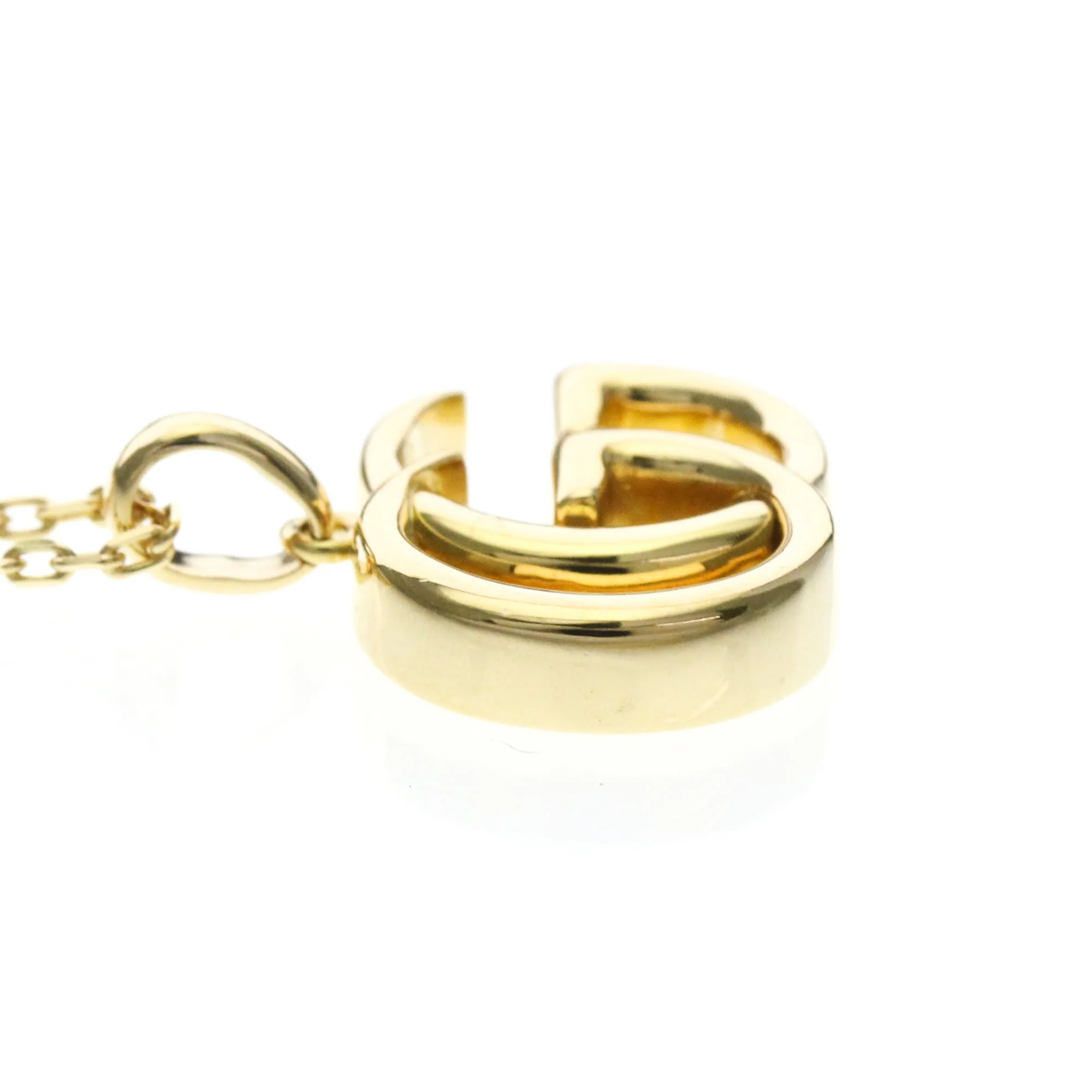 Double GG Pendant Necklace 18K Yellow Gold - Image 5