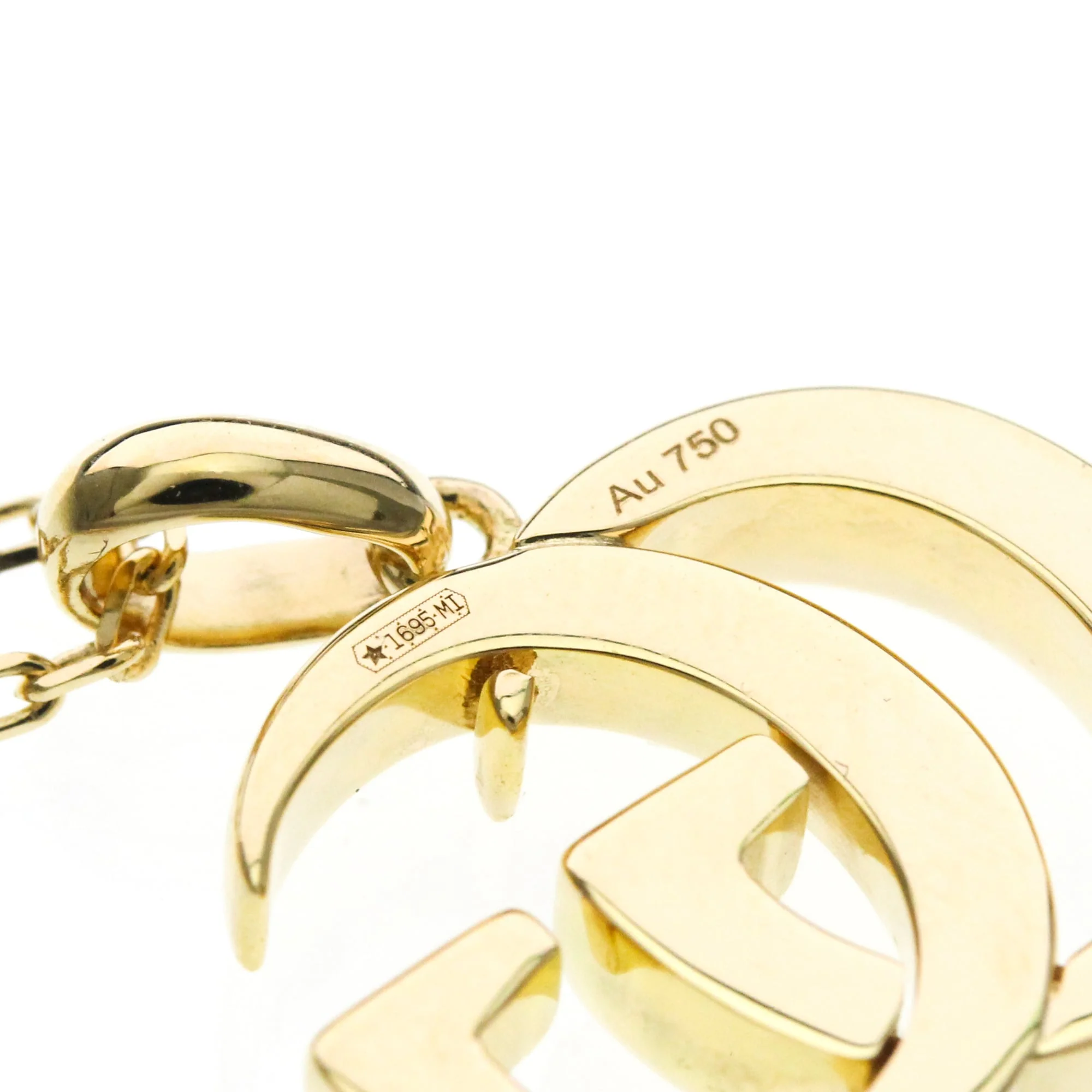 Double GG Pendant Necklace 18K Yellow Gold - Image 7