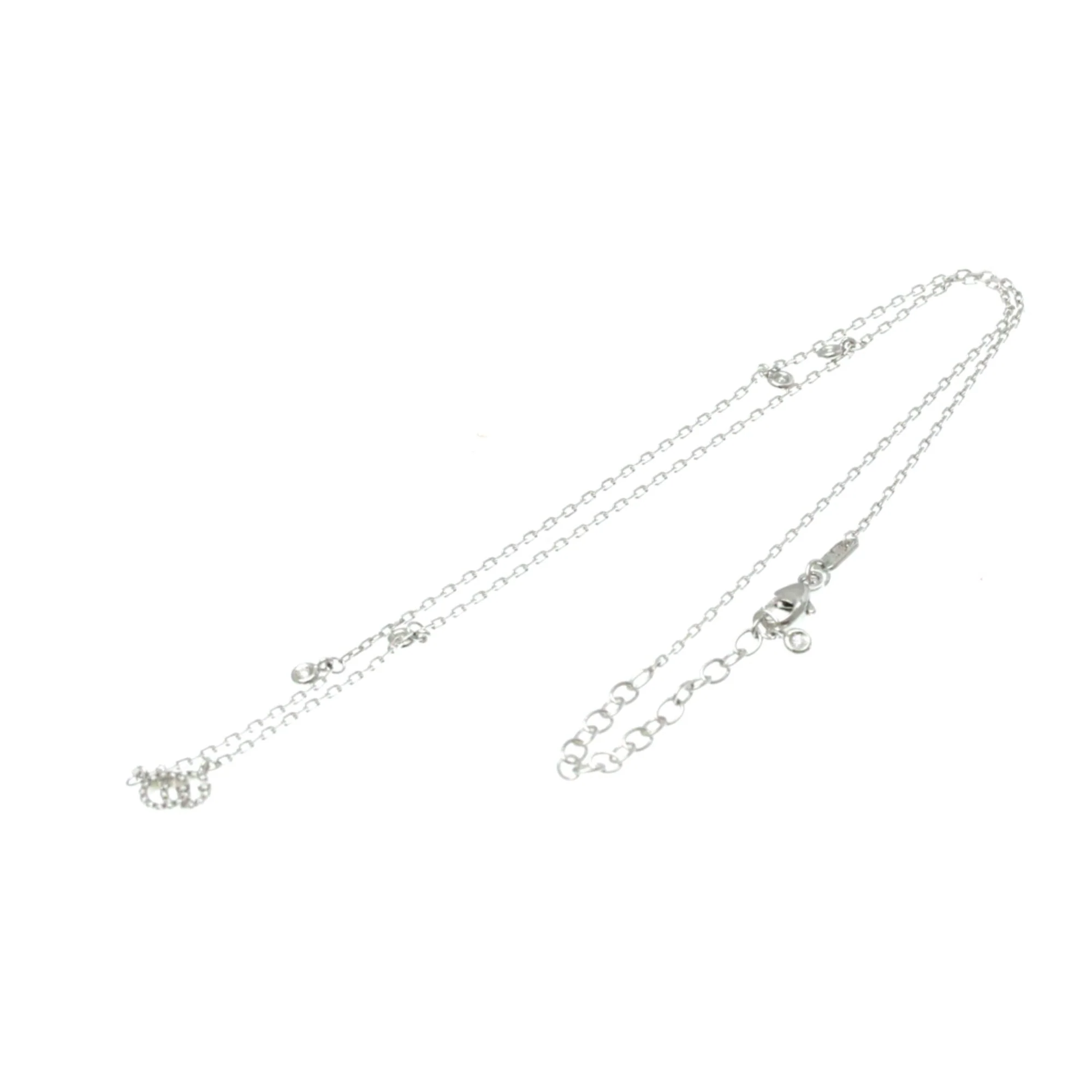 GG Running Pendant Necklace 18K White Gold with Diamond - Image 5