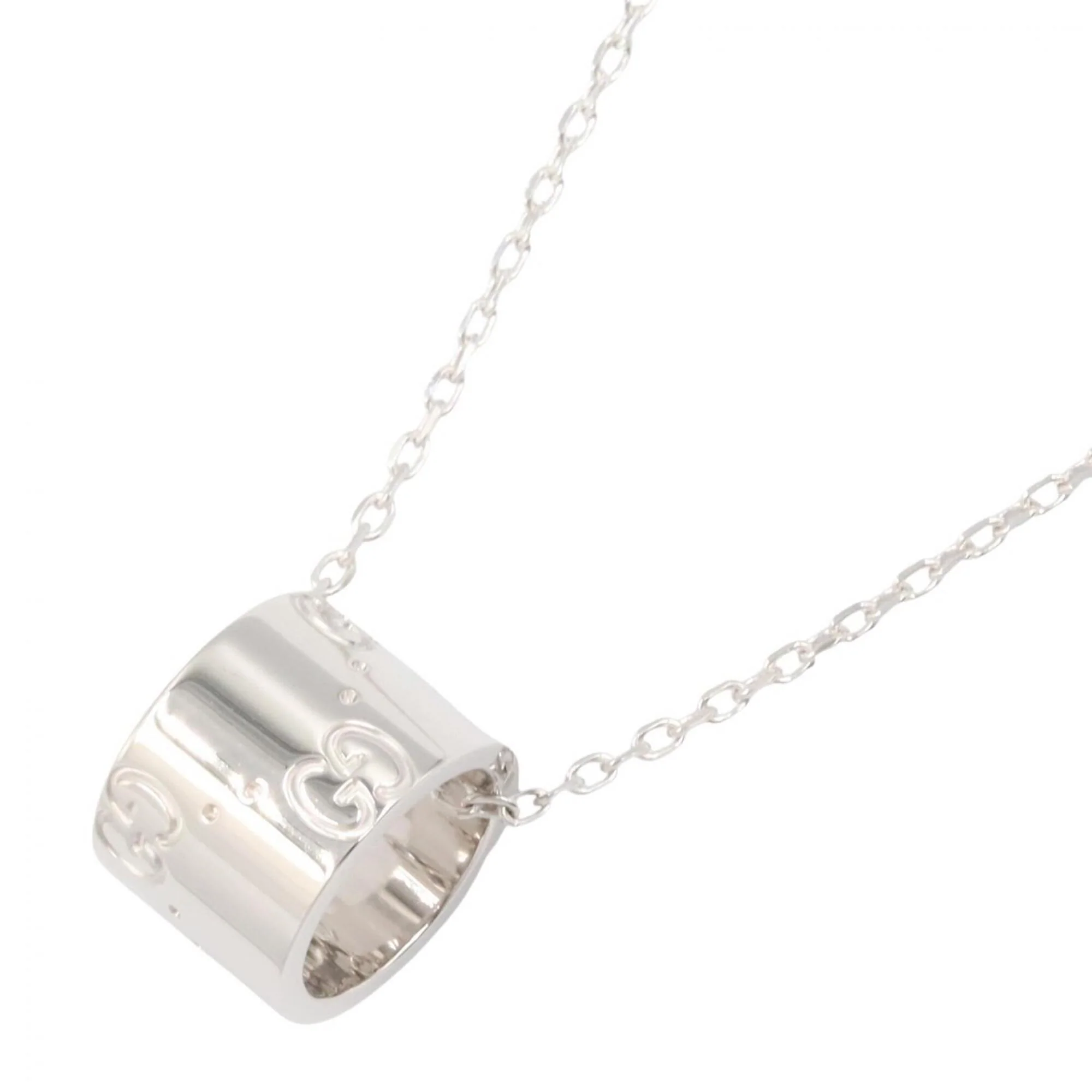 Icon Pendant Necklace 18K White Gold