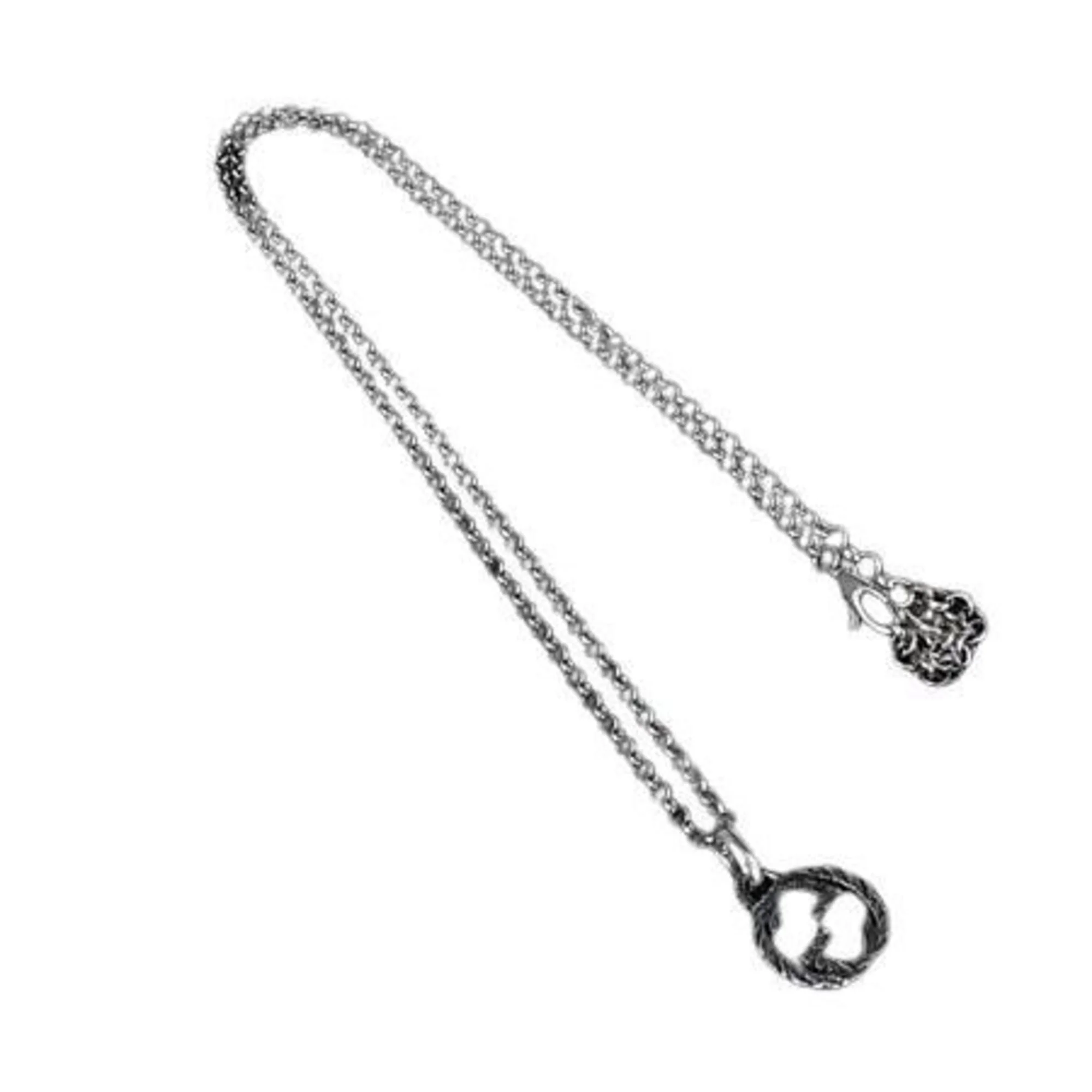 Interlocking G Arabesque Pendant Necklace Sterling Silver