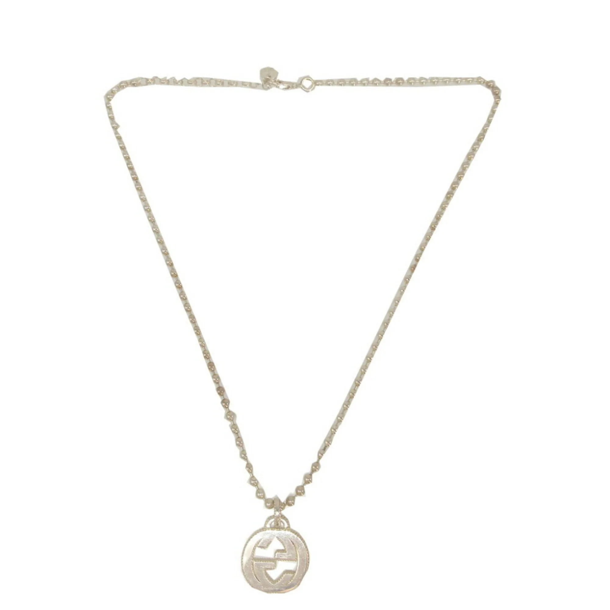Interlocking G Ball Chain Pendant Necklace Sterling Silver - Image 2