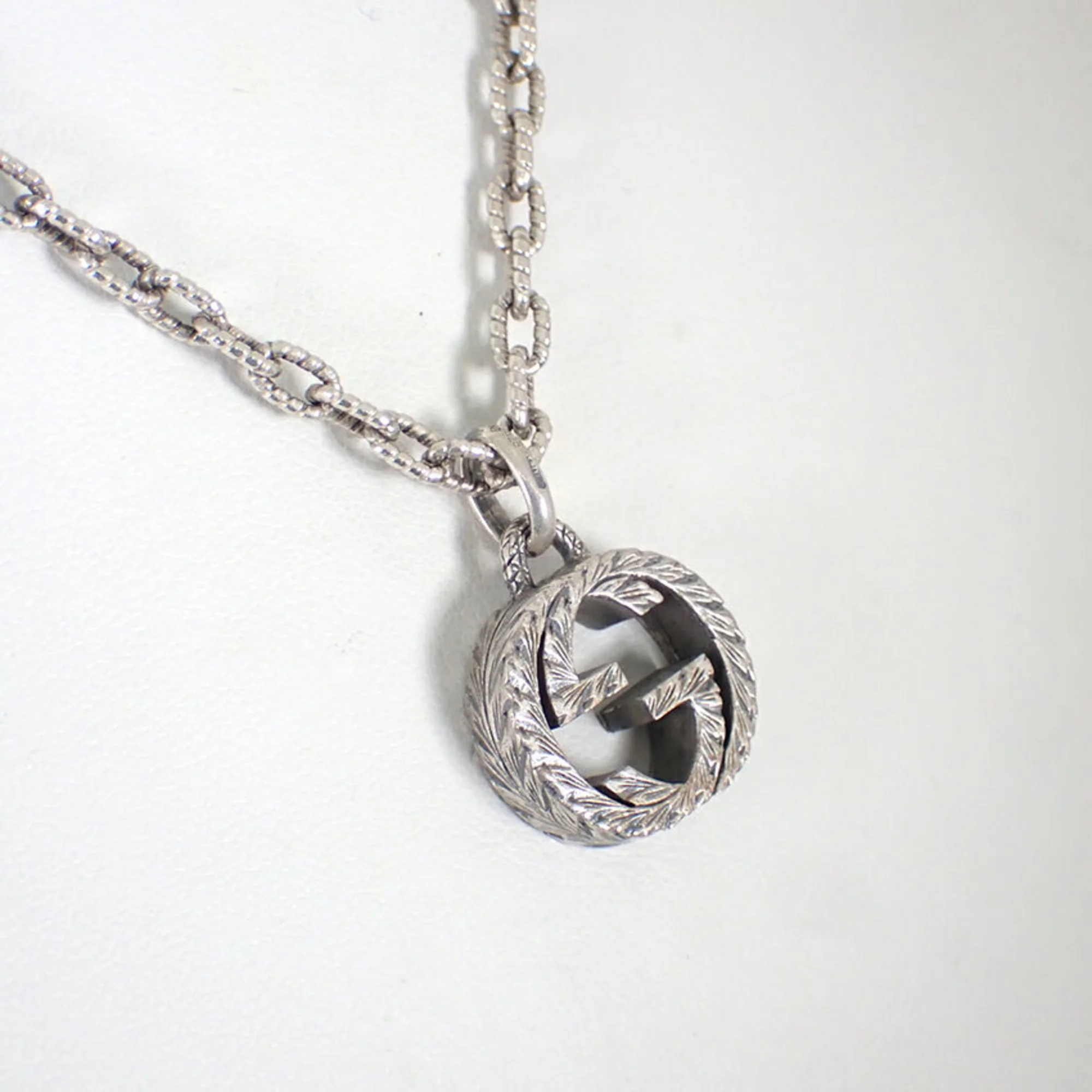 Interlocking G Pendant Necklace Sterling Silver - Image 4