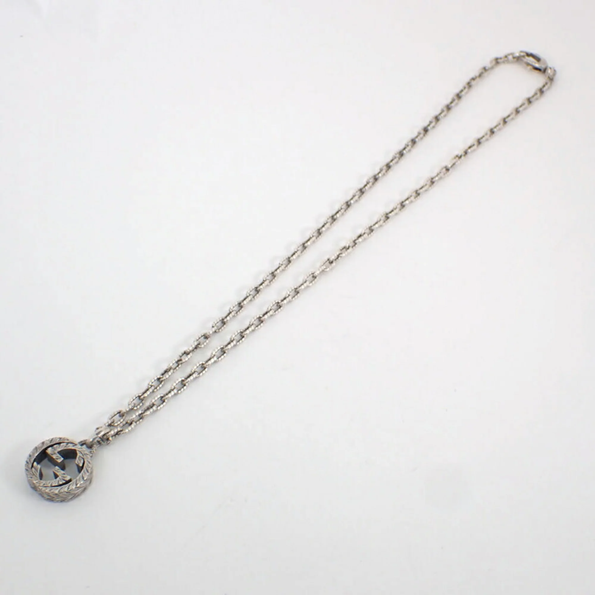 Interlocking G Pendant Necklace Sterling Silver - Image 6