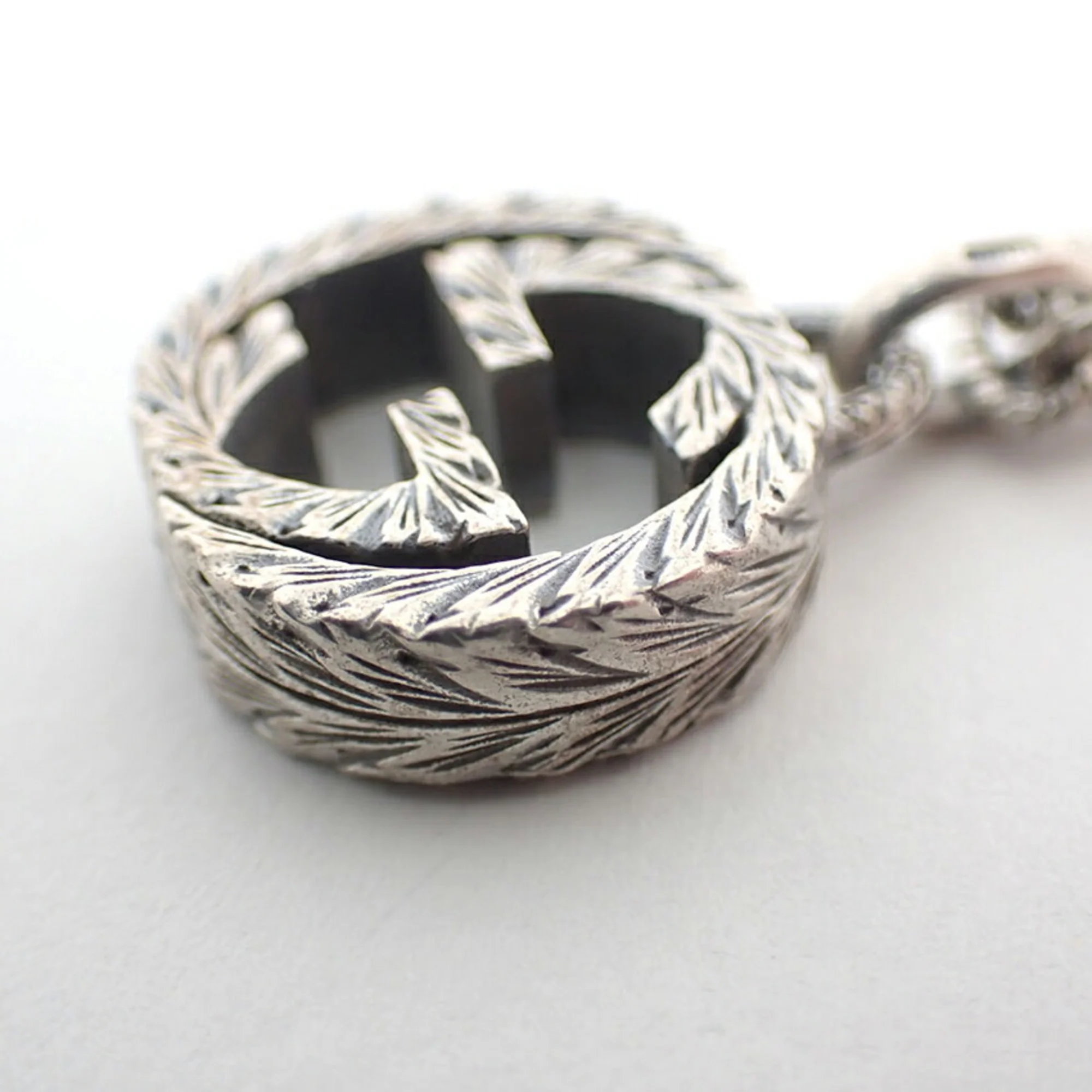Interlocking G Pendant Necklace Sterling Silver - Image 8