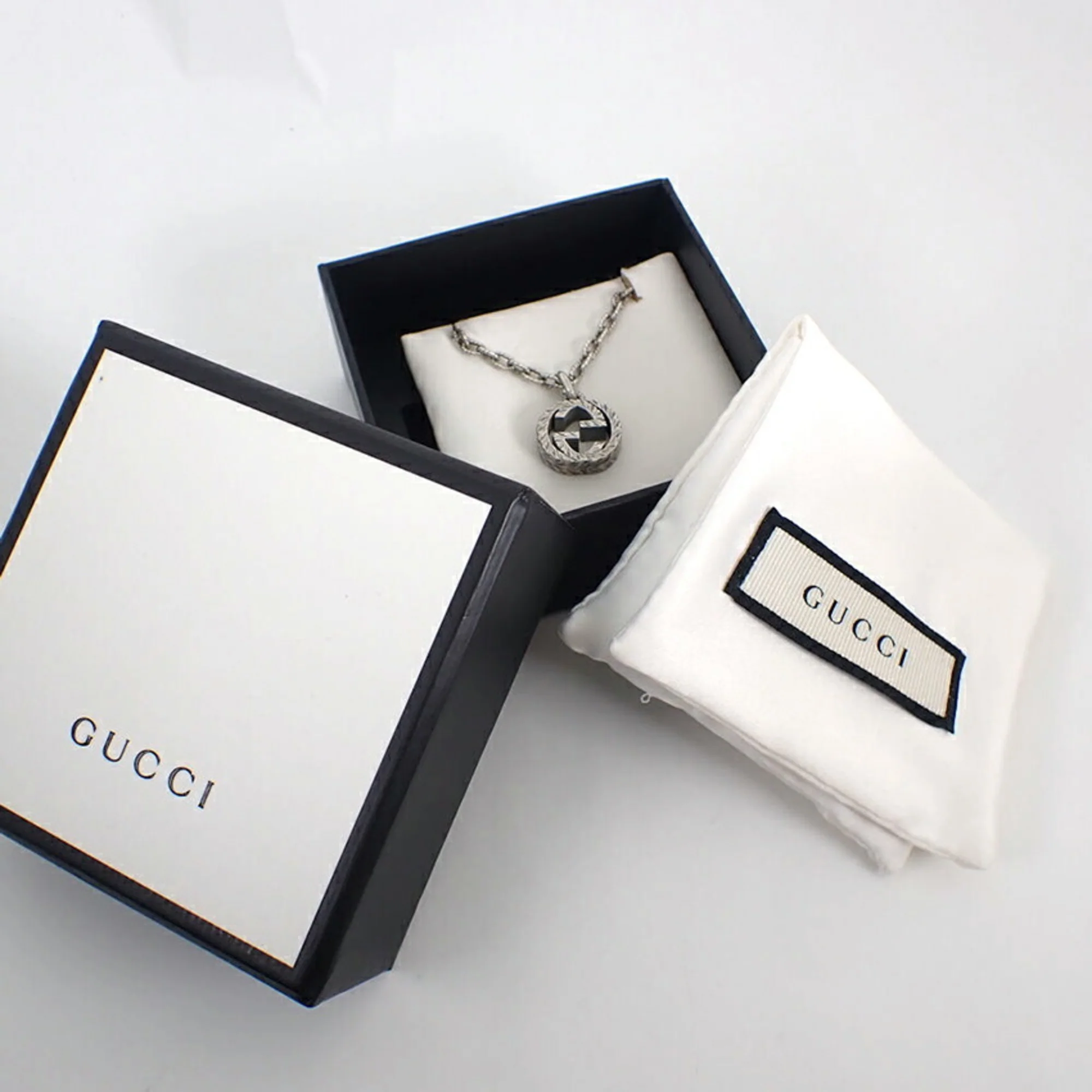 Interlocking G Pendant Necklace Sterling Silver - Image 9