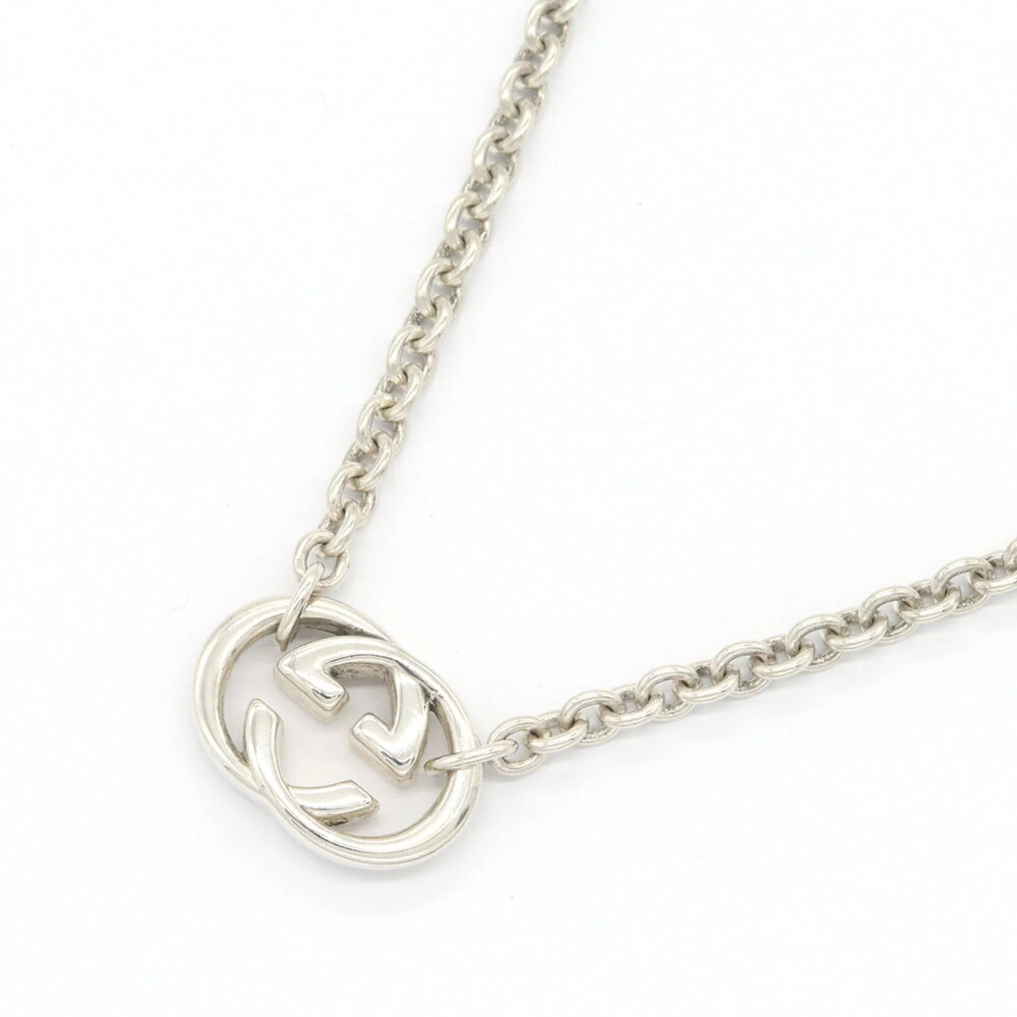 Interlocking G Pendant Necklace Sterling Silver