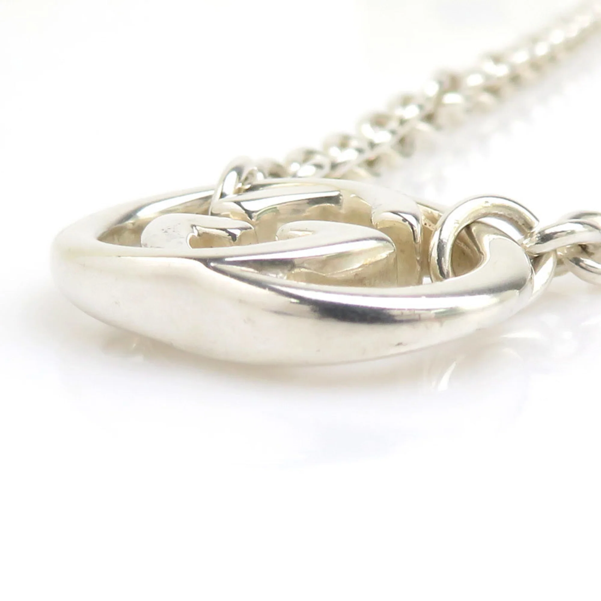 Interlocking G Pendant Necklace Sterling Silver - Image 4