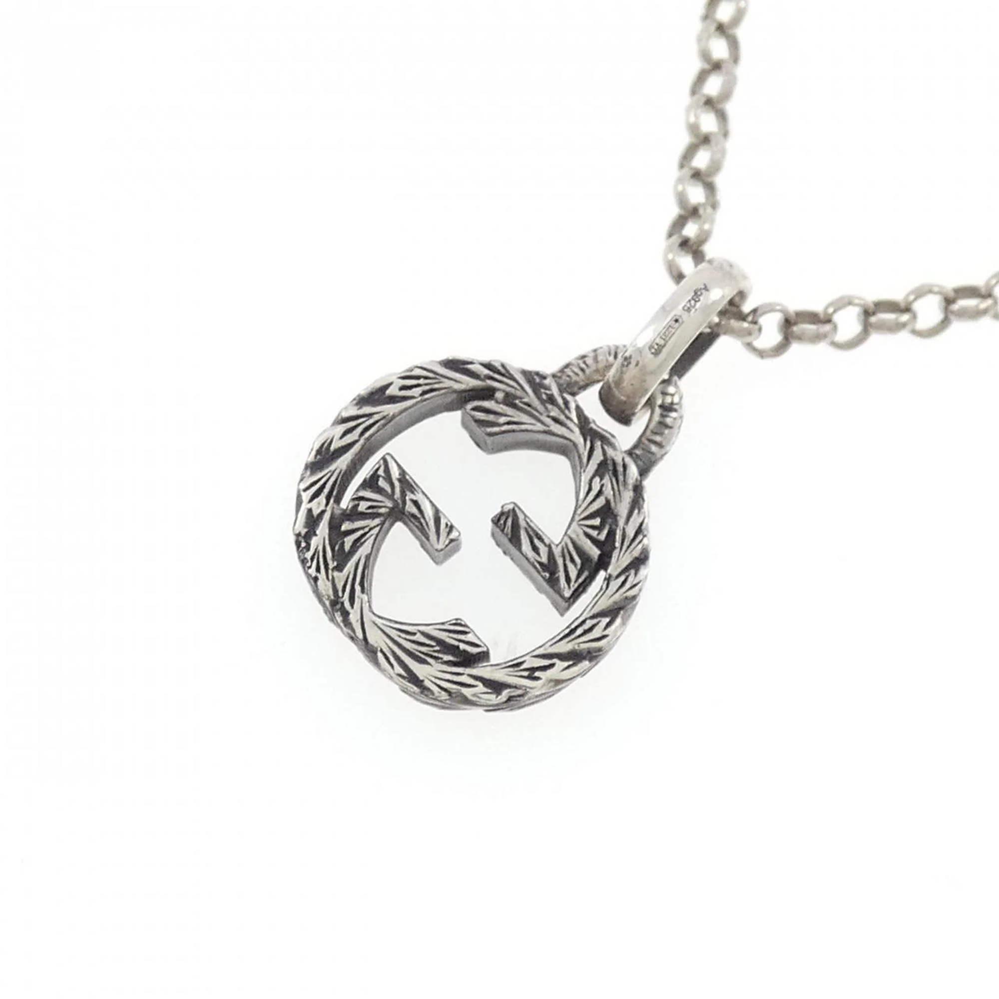 Interlocking G Pendant Necklace Sterling Silver - Image 4